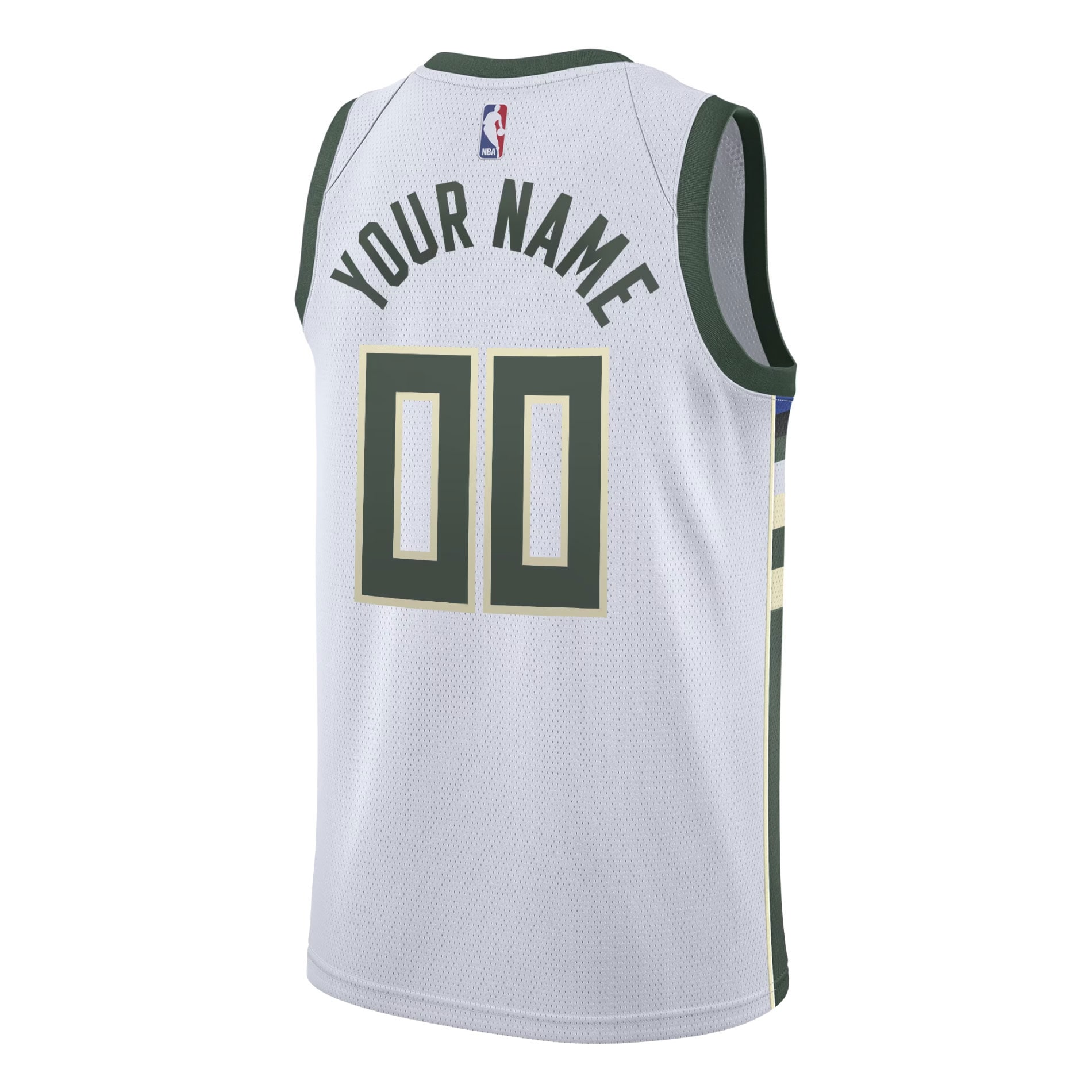 Milwaukee Bucks Nike Swingman Custom Jersey White – Association Edition Clowdercats