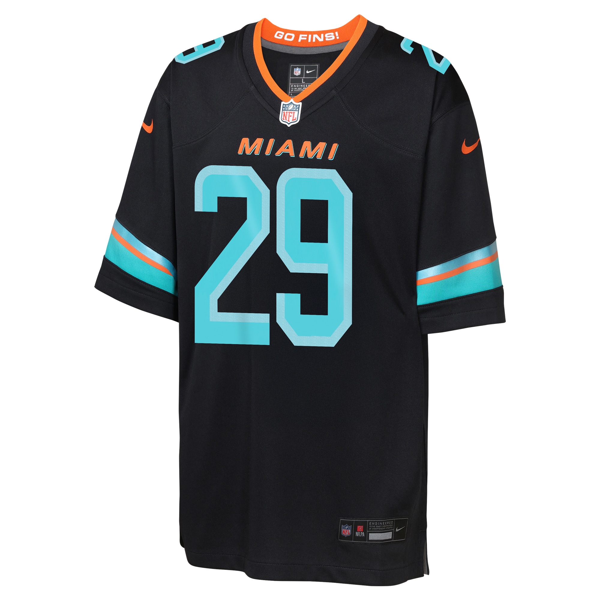 Minkah Fitzpatrick Miami Dolphins Nike Youth 2025 Rivalries Collection Game Jersey – Pitch Blue Clowdercats
