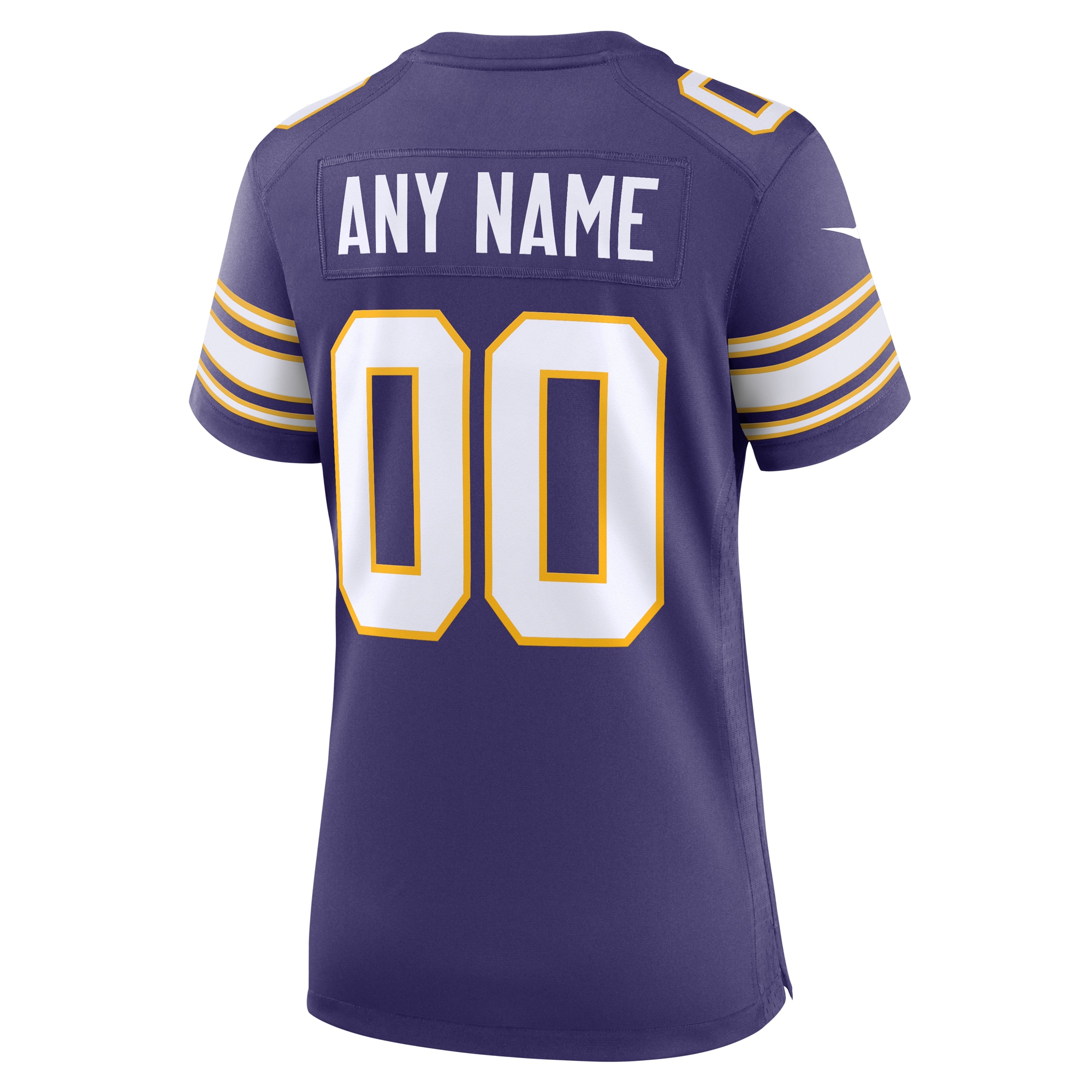 Minnesota Vikings Nike Women’s Classic Custom Game Jersey – Purple Clowdercats