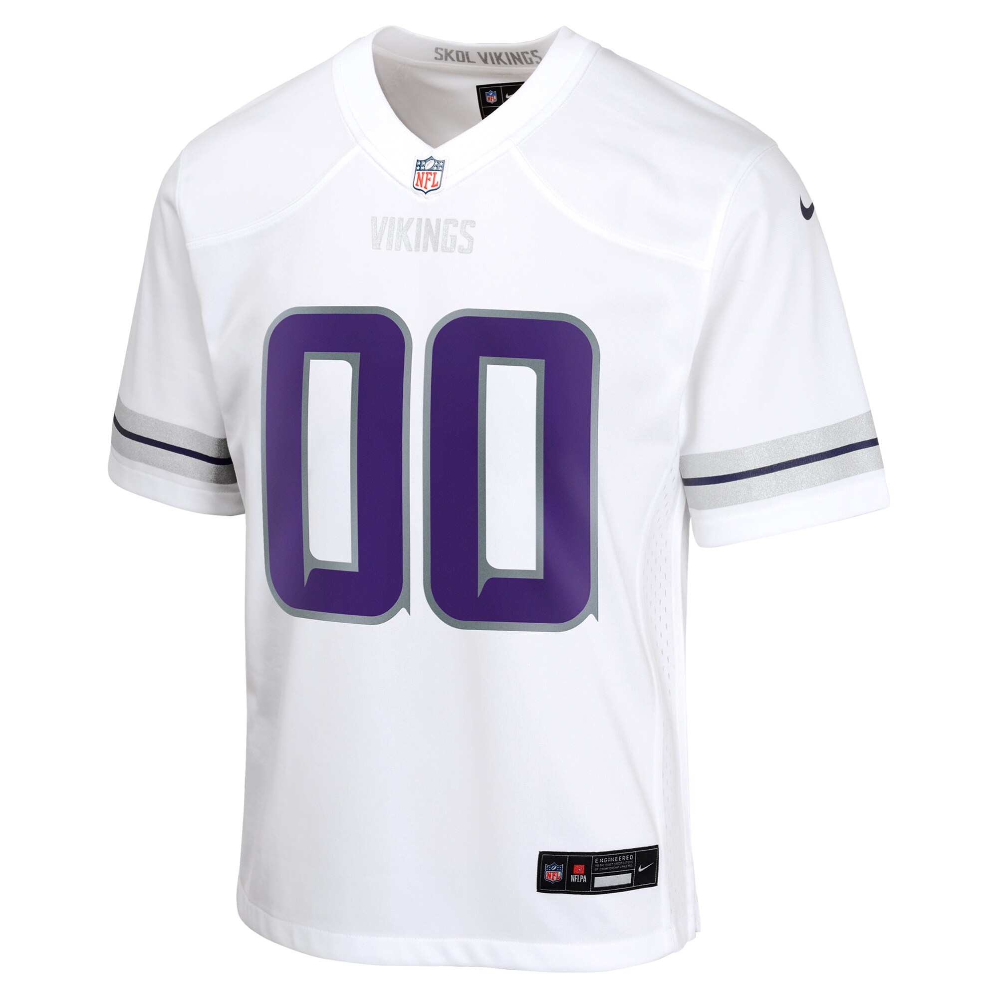 Minnesota Vikings Nike Youth Alternate Custom Game Jersey – White Clowdercats