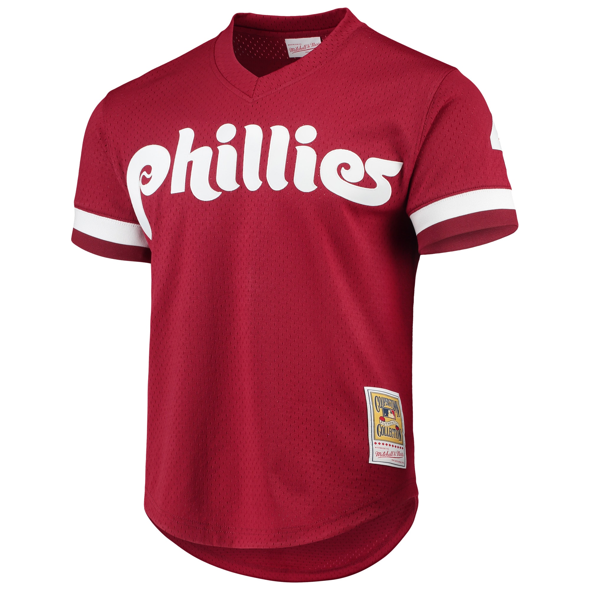 Mitchell & Ness Lenny Dykstra Philadelphia Phillies Cooperstown Collection Mesh Batting Practice Jersey – Scarlet