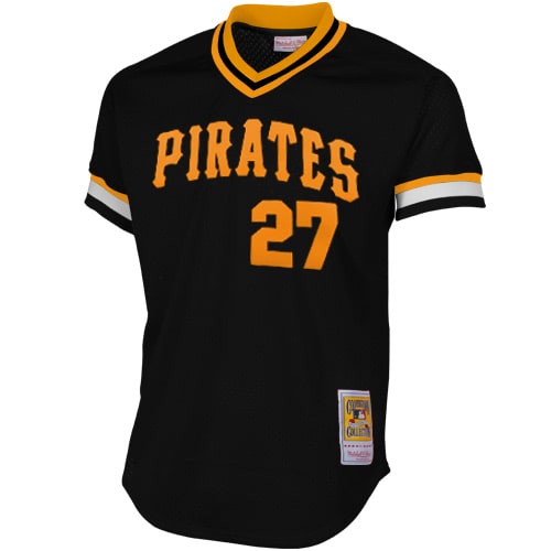 Mitchell & Ness Pittsburgh Pirates Kent Tekulve 1982 Cooperstown Collection Authentic Practice Jersey – Black