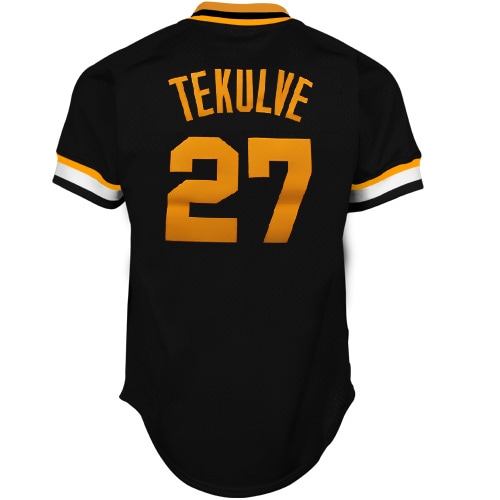 Mitchell & Ness Pittsburgh Pirates Kent Tekulve 1982 Cooperstown Collection Authentic Practice Jersey – Black
