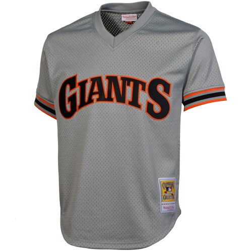 Mitchell & Ness Will Clark San Francisco Giants 1989 Authentic Cooperstown Collection Batting Practice Jersey – Gray