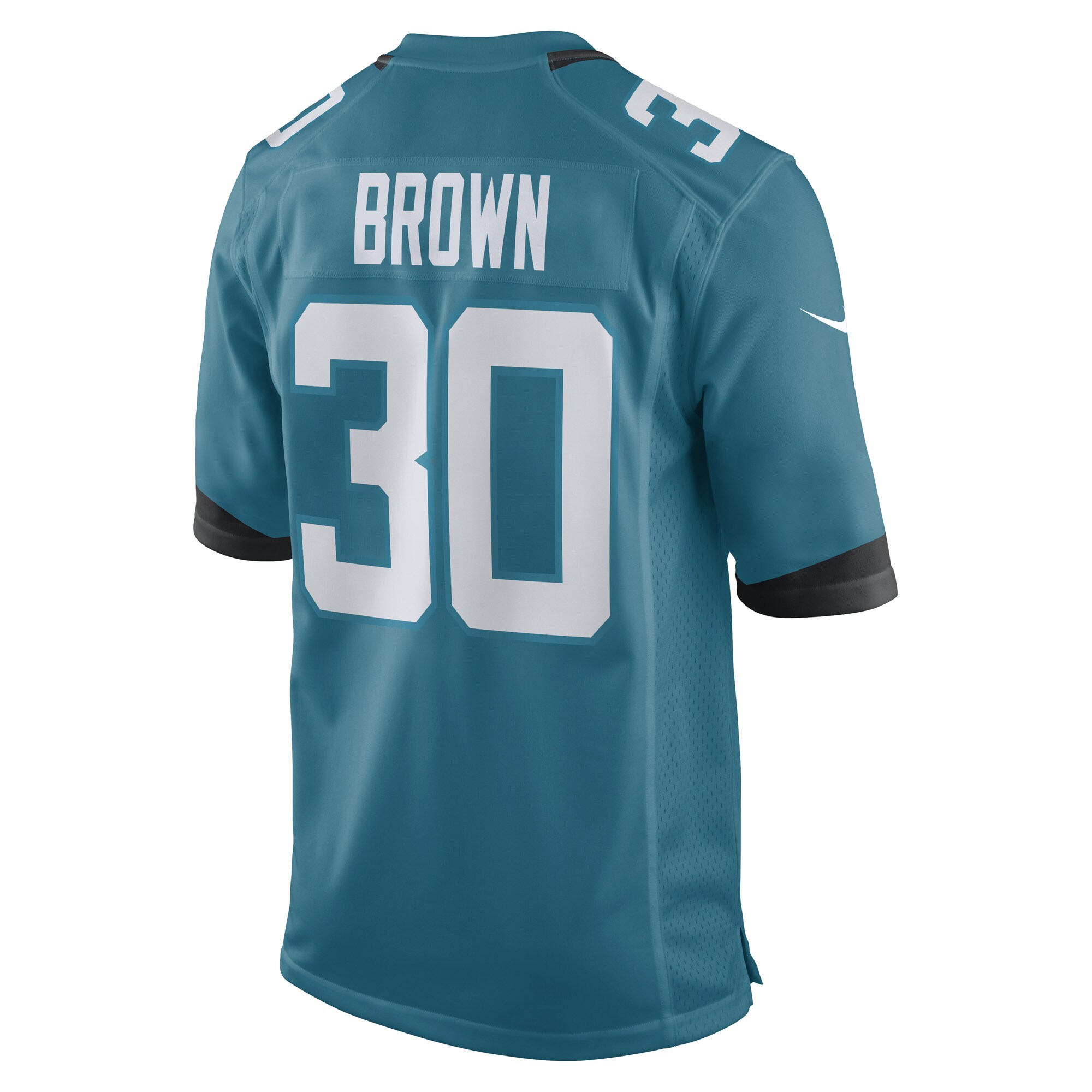 Montaric Brown Jacksonville Jaguars Nike Game Player Jersey – Teal Clowdercats