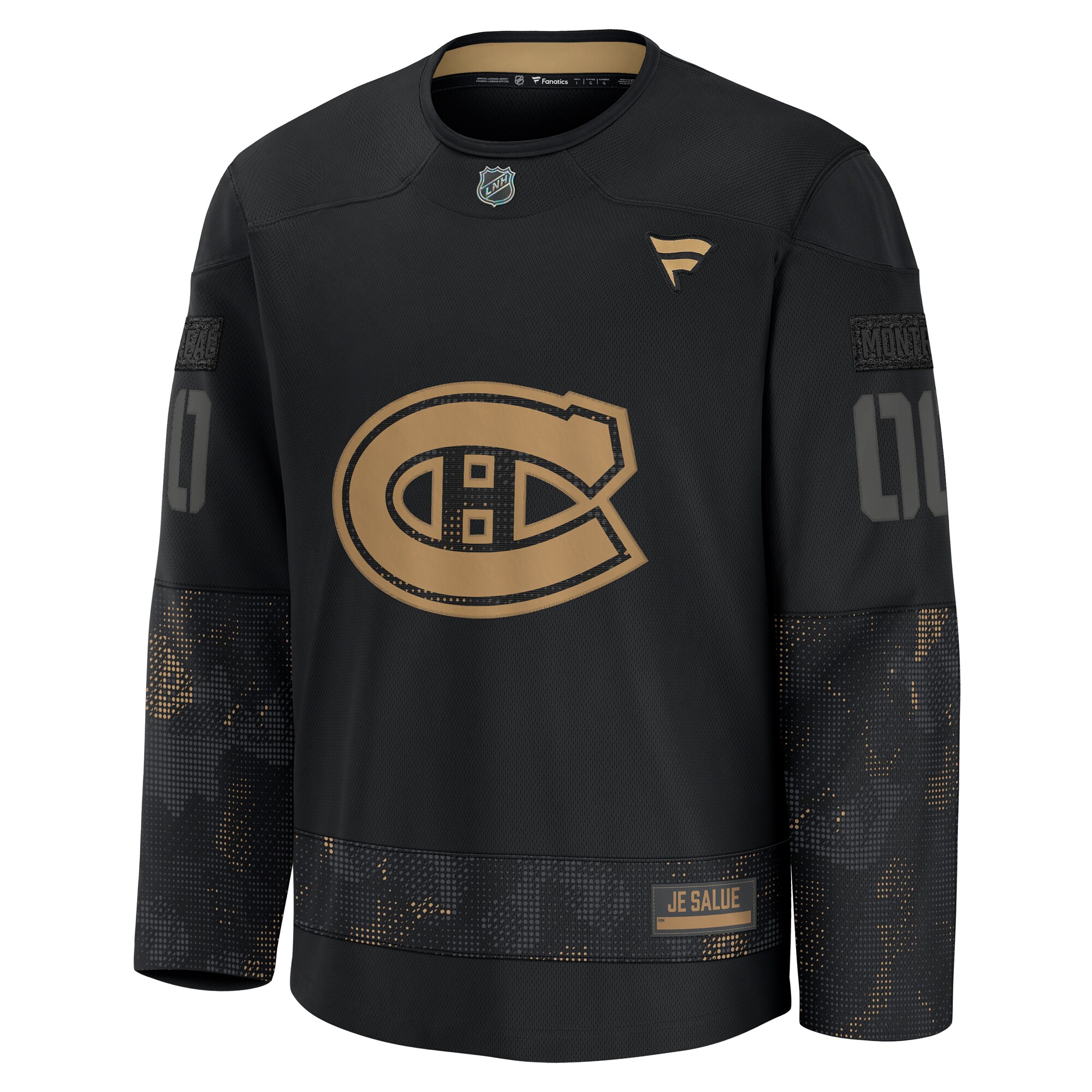 Montreal Canadiens Fanatics 2024 Military Appreciation Custom Practice Jersey – Black Clowdercats