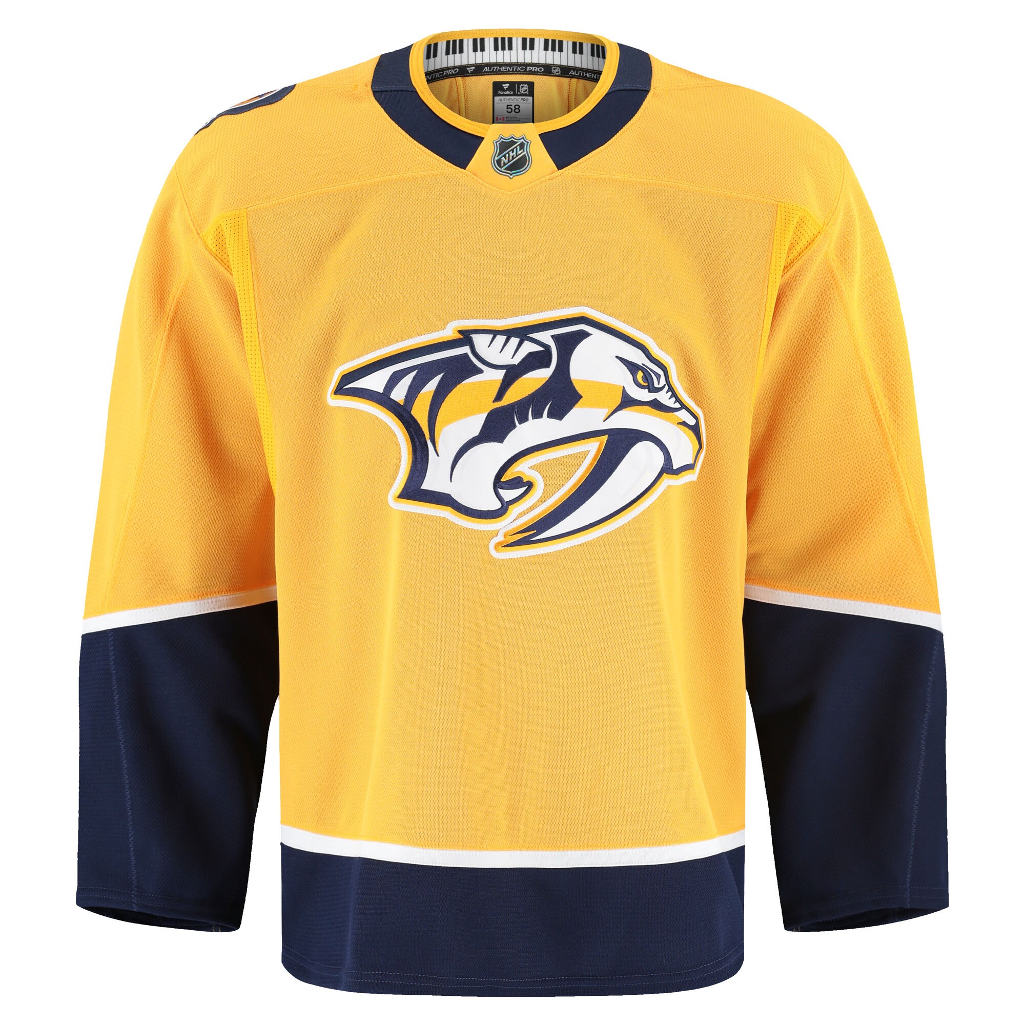 Nashville Predators Fanatics Home Authentic Pro Jersey – Yellow Clowdercats