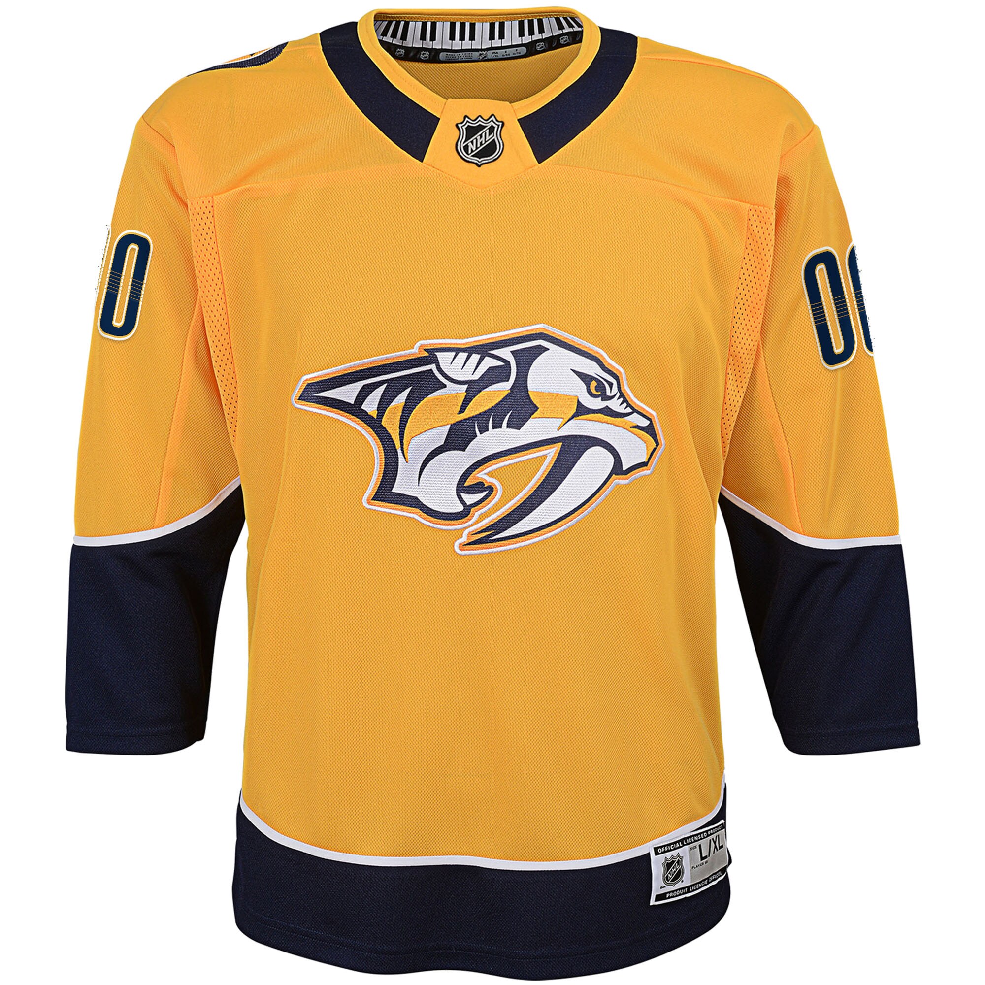 Nashville Predators Youth Home Premier Custom Jersey – Yellow Clowdercats