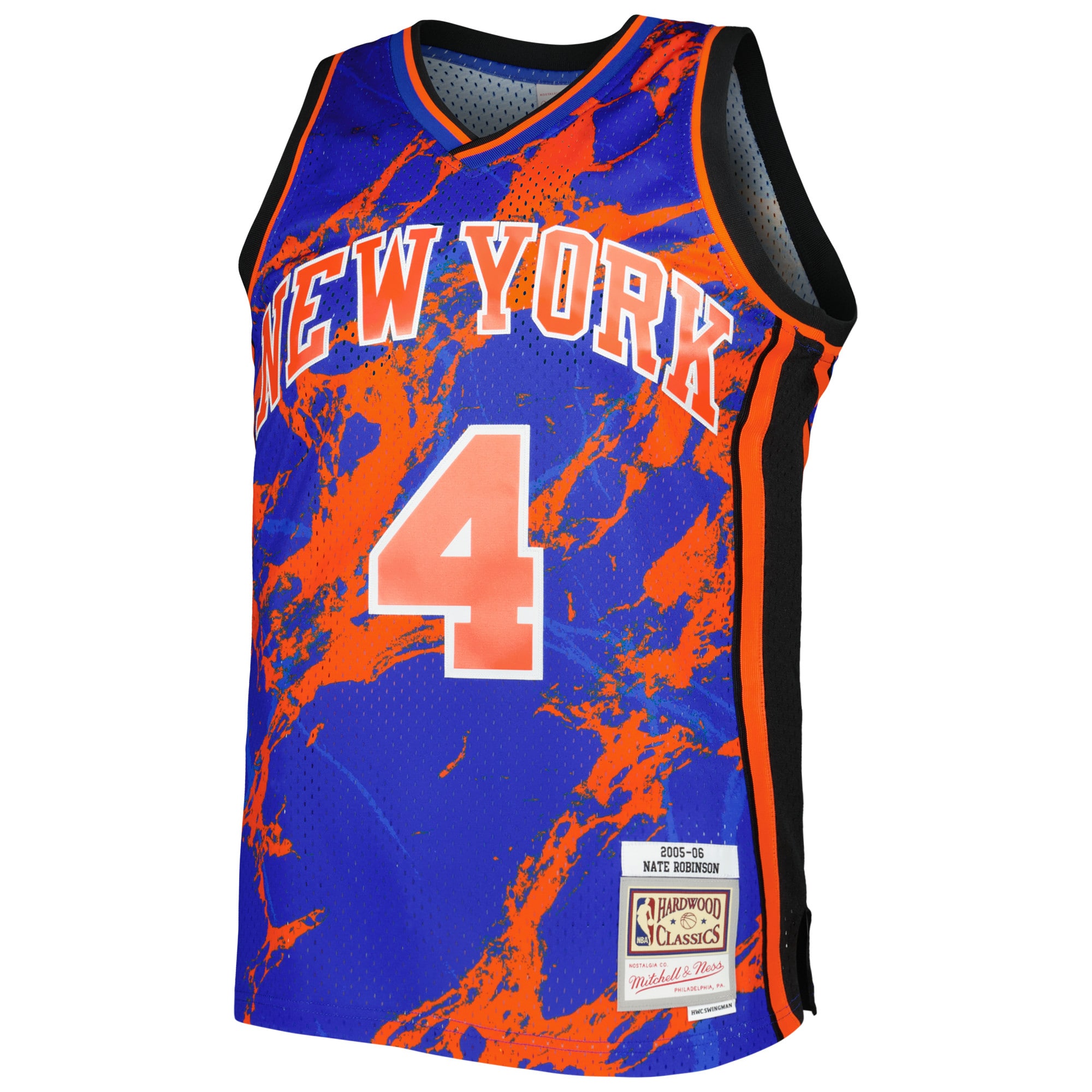 Nate Robinson New York Knicks Mitchell & Ness 2005/06 Hardwood Classics Marble Swingman Jersey – Blue Clowdercats