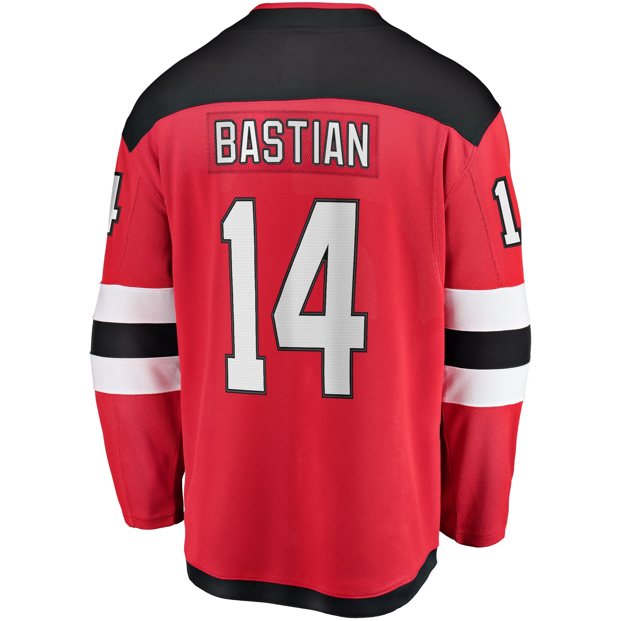 Nathan Bastian New Jersey Devils Fanatics Home Breakaway Player Jersey – Red Clowdercats