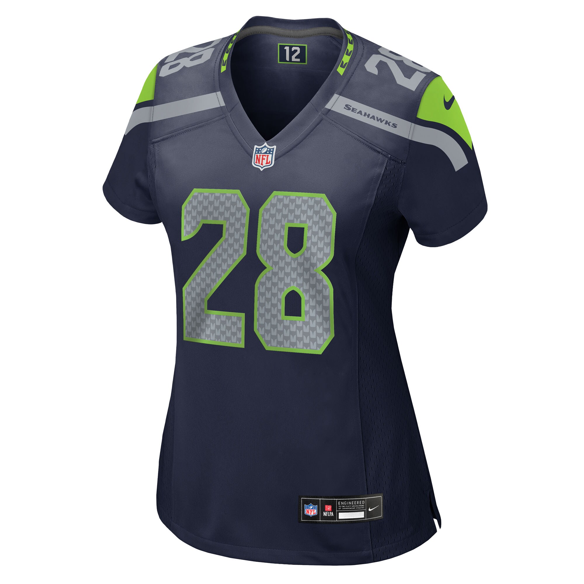 Nehemiah Pritchett Seattle Seahawks Nike Women’s Team Game Jersey – College Navy Clowdercats