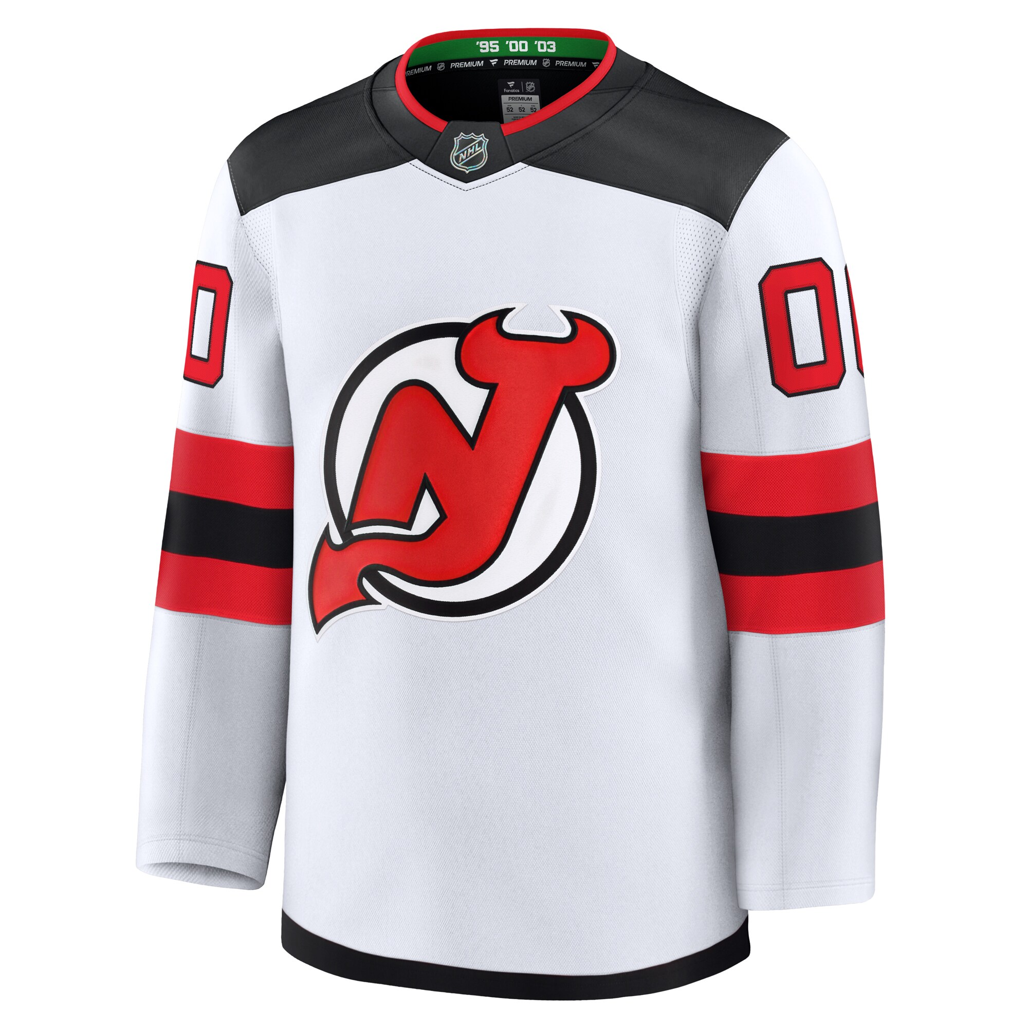 New Jersey Devils Fanatics Away Premium Custom Jersey – White Clowdercats