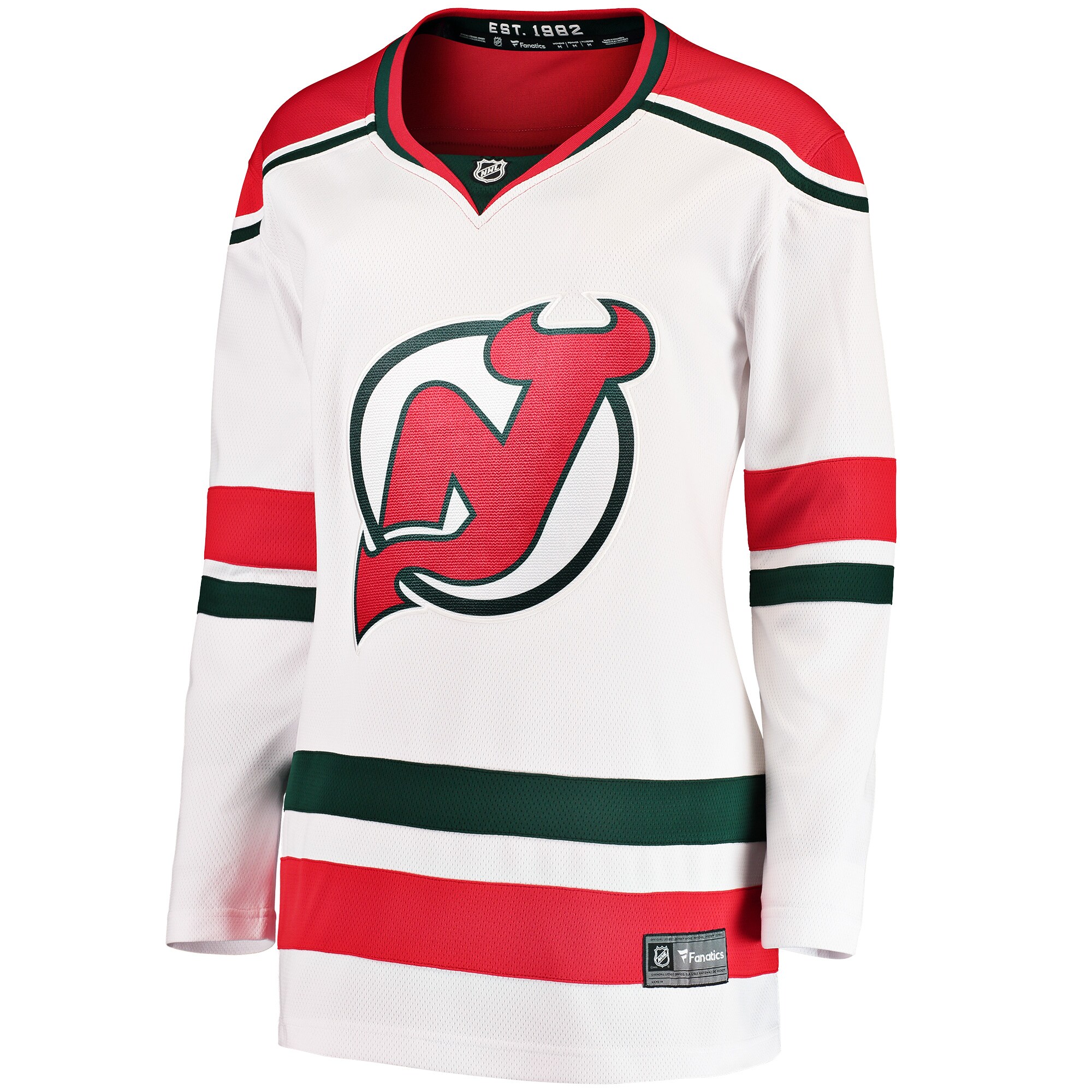 New Jersey Devils Fanatics Women’s Alternate Breakaway Jersey – White Clowdercats