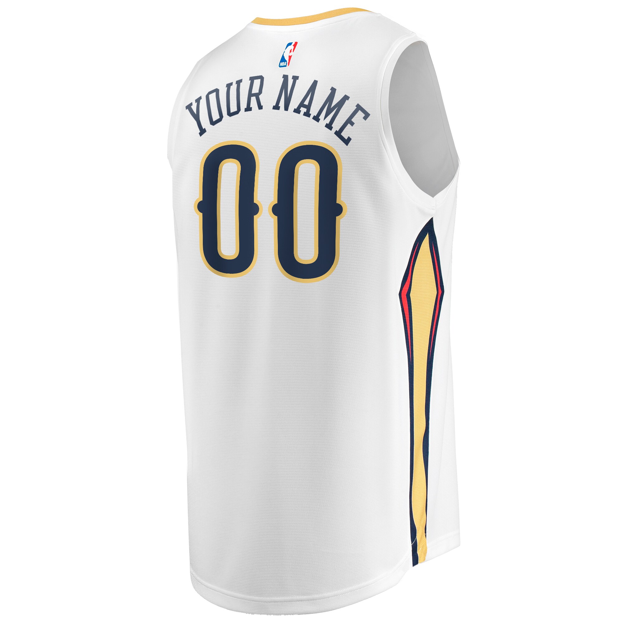 New Orleans Pelicans Fanatics Youth Fast Break Replica Custom Jersey – Association Edition – White Clowdercats