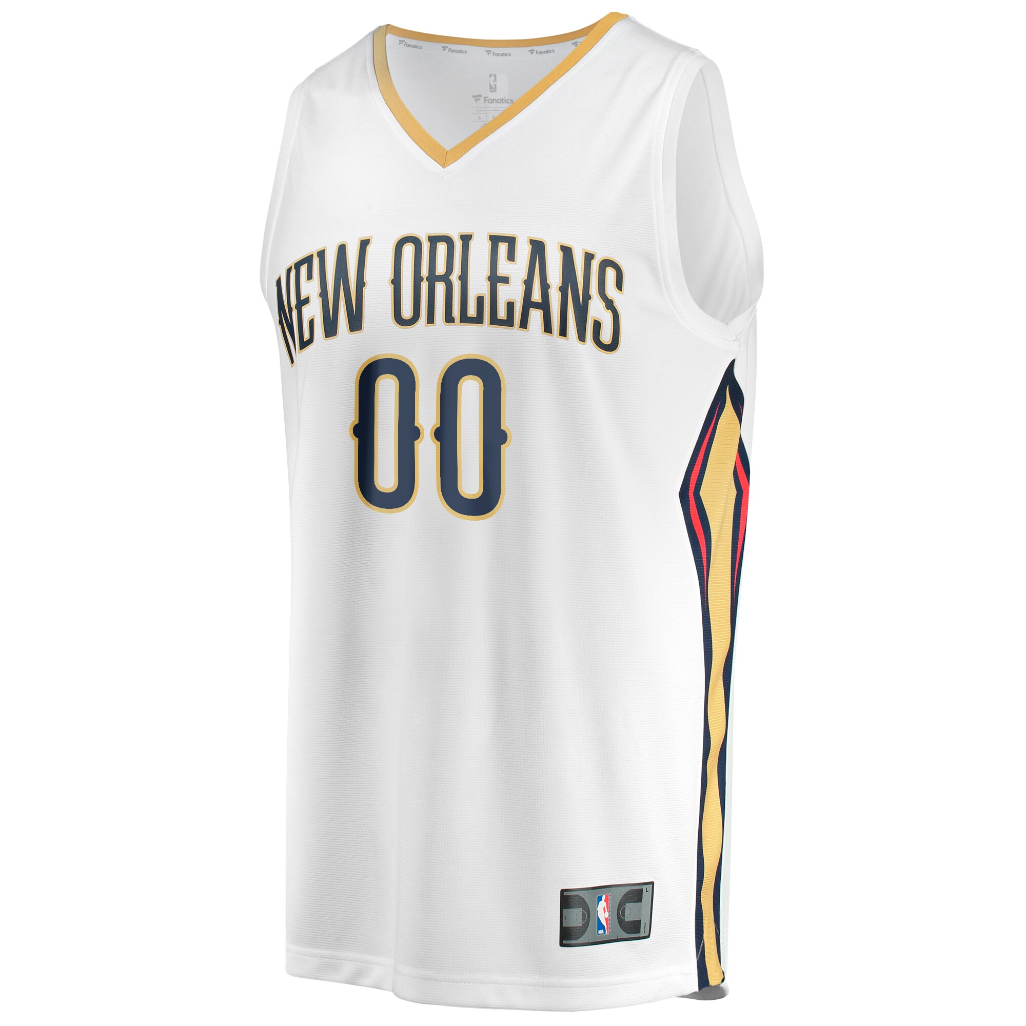 New Orleans Pelicans Fanatics Youth Fast Break Replica Custom Jersey – Association Edition – White Clowdercats