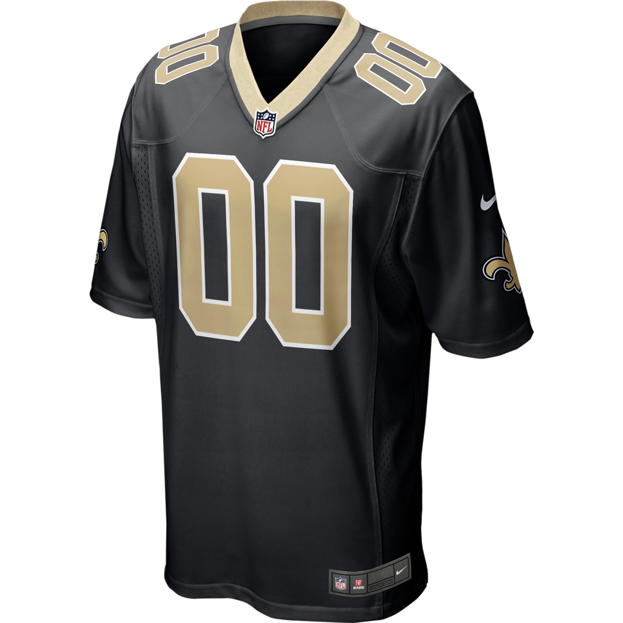 New Orleans Saints Nike Custom Game Jersey – Black Clowdercats