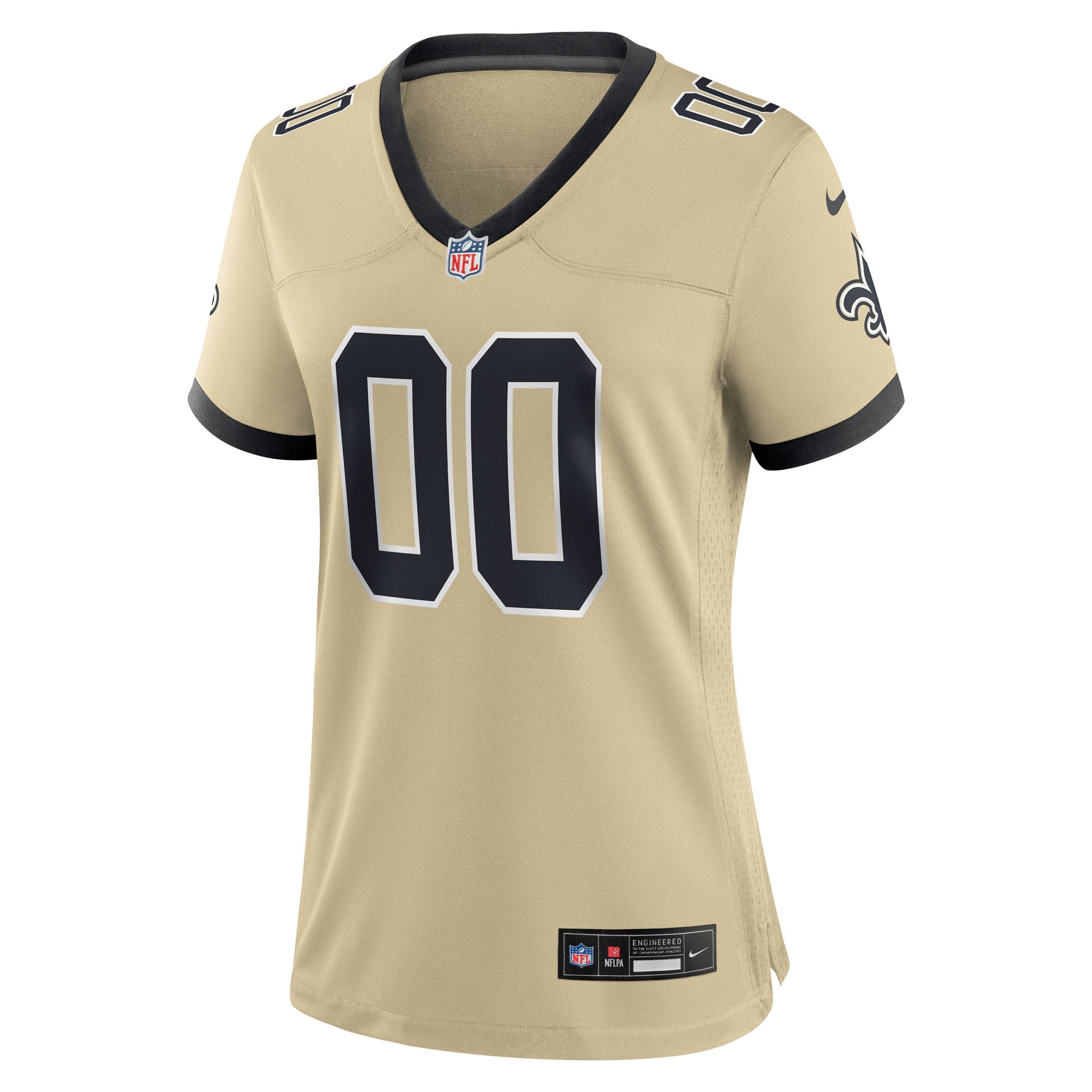 New Orleans Saints Nike Women’s Gameday Golds Alternate Custom Game Jersey – Gold Clowdercats