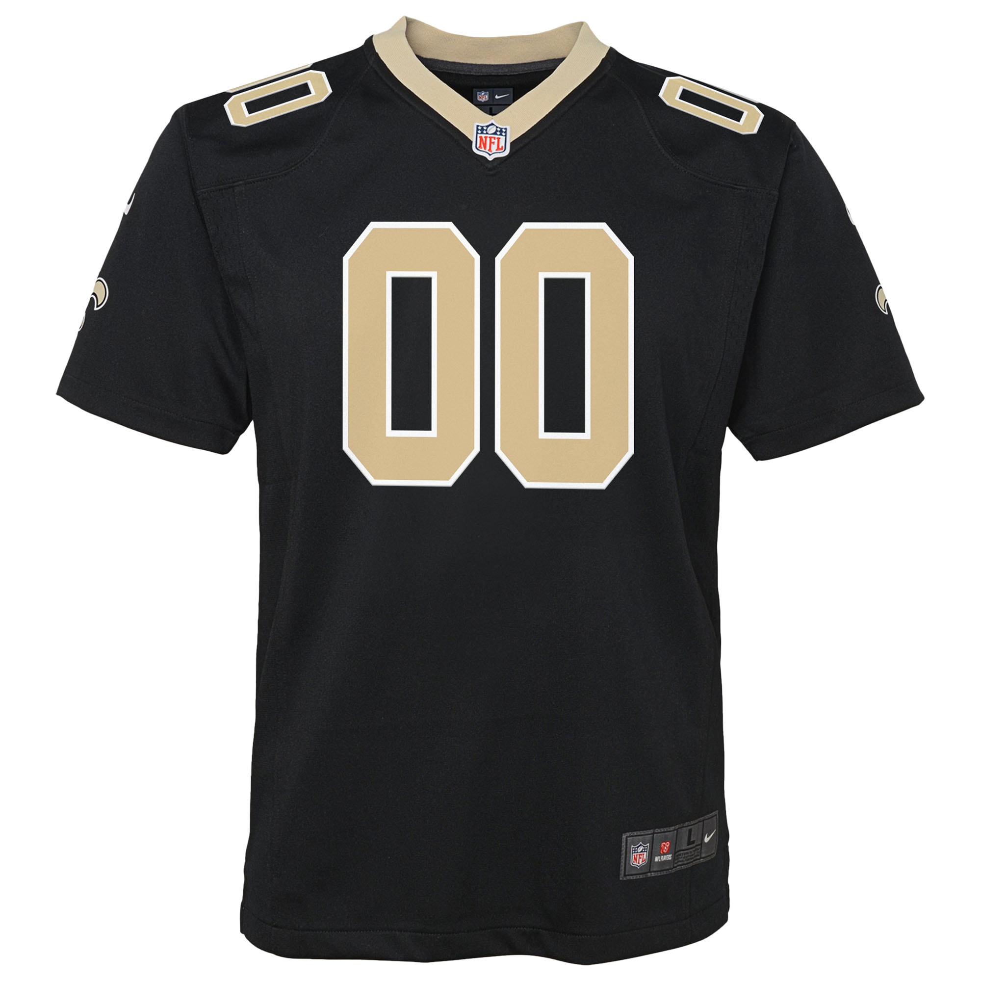 New Orleans Saints Nike Youth Custom Game Jersey – Black Clowdercats