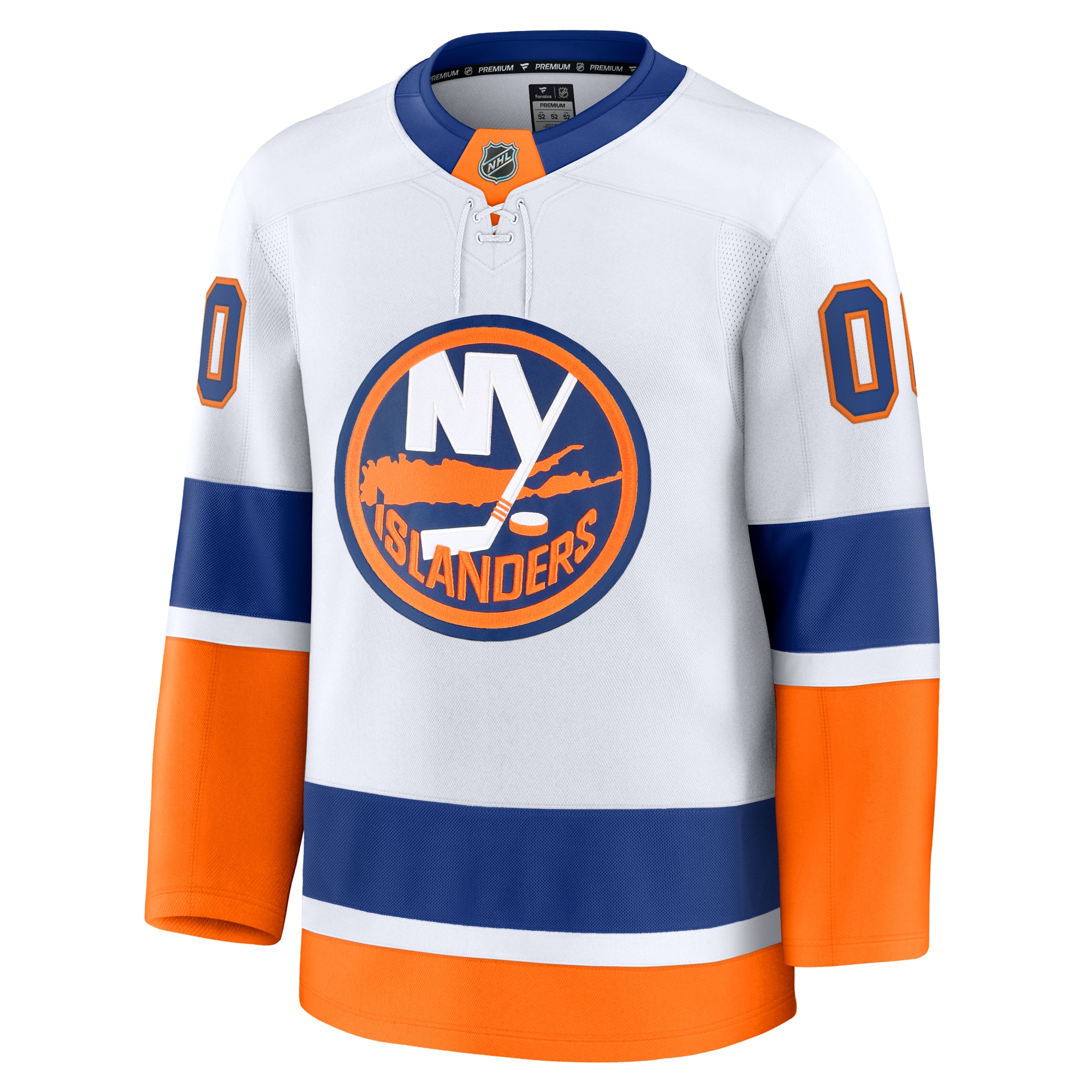 New York Islanders Fanatics Away Premium Custom Jersey – White Clowdercats