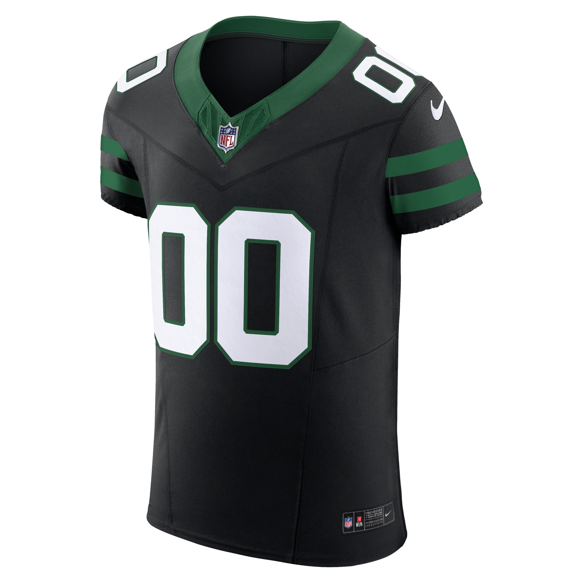 New York Jets Nike Alternate Vapor F.U.S.E. Elite Custom Jersey – Legacy Black Clowdercats