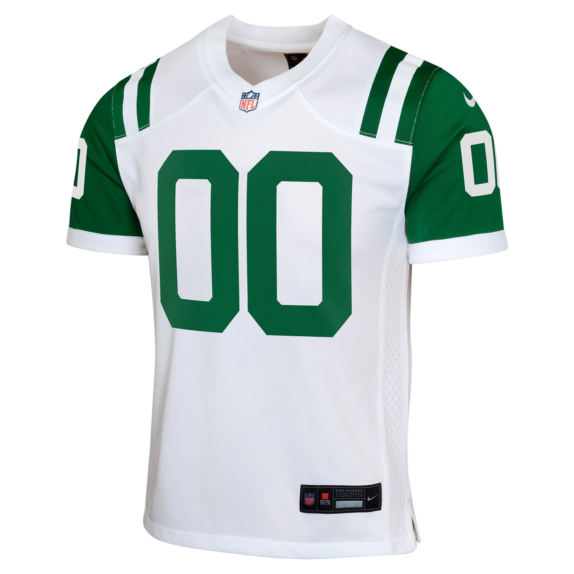 New York Jets Nike Youth Classic Alternate Custom Replica Jersey – White Clowdercats