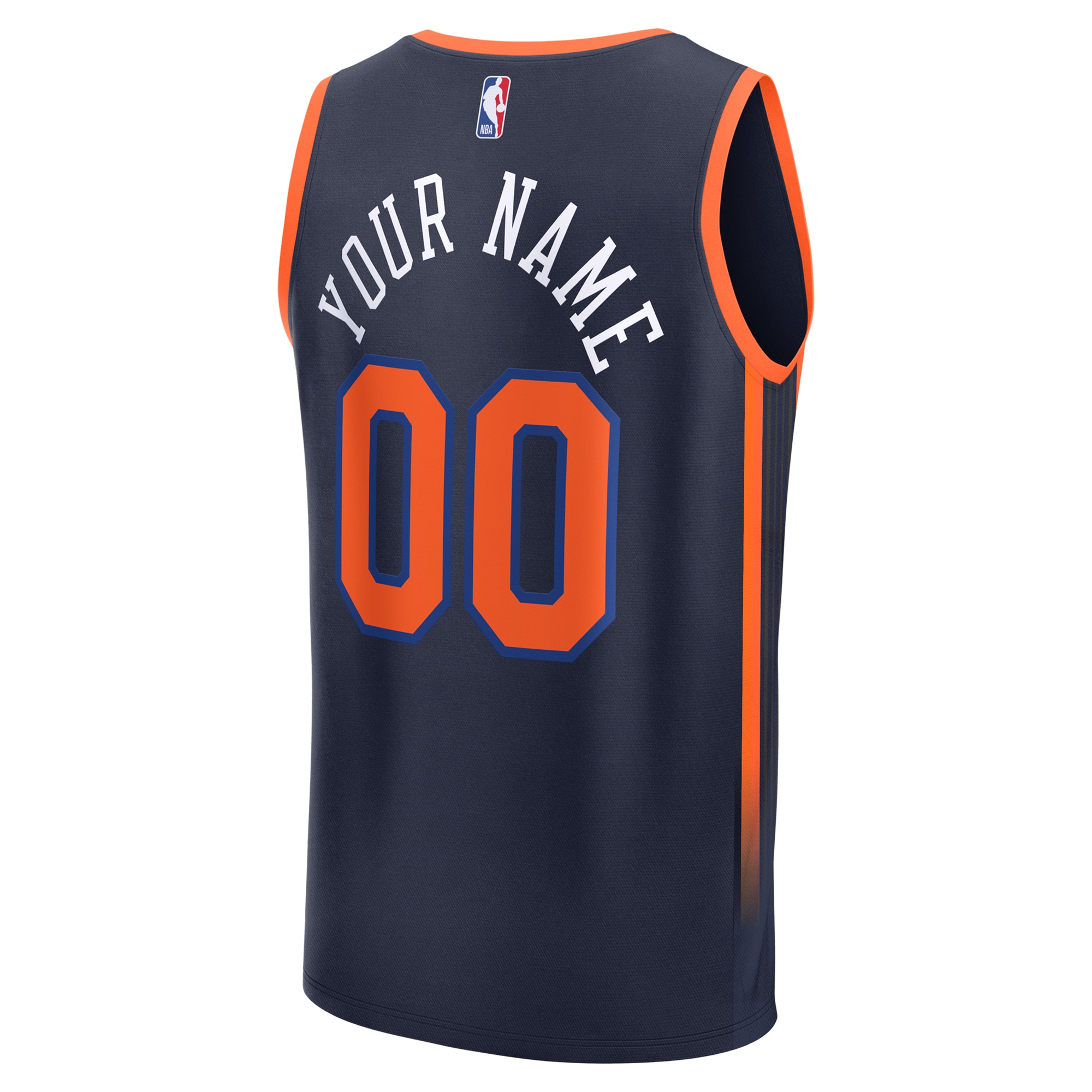 New York Knicks Fanatics Youth Fast Break Custom Replica Jersey – Navy – Statement Edition Clowdercats