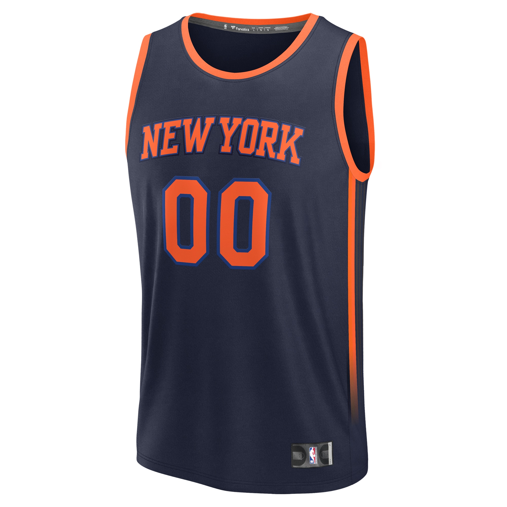New York Knicks Fanatics Youth Fast Break Custom Replica Jersey – Navy – Statement Edition Clowdercats