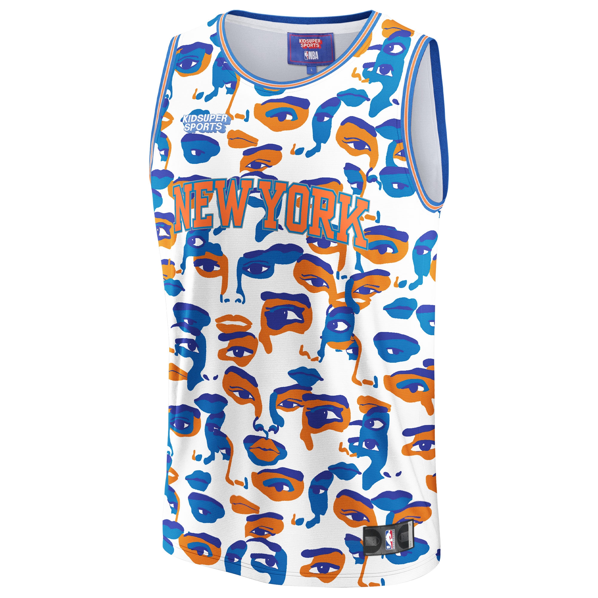 New York Knicks NBA & KidSuper Studios by Fanatics Unisex Hometown Jersey – White Clowdercats