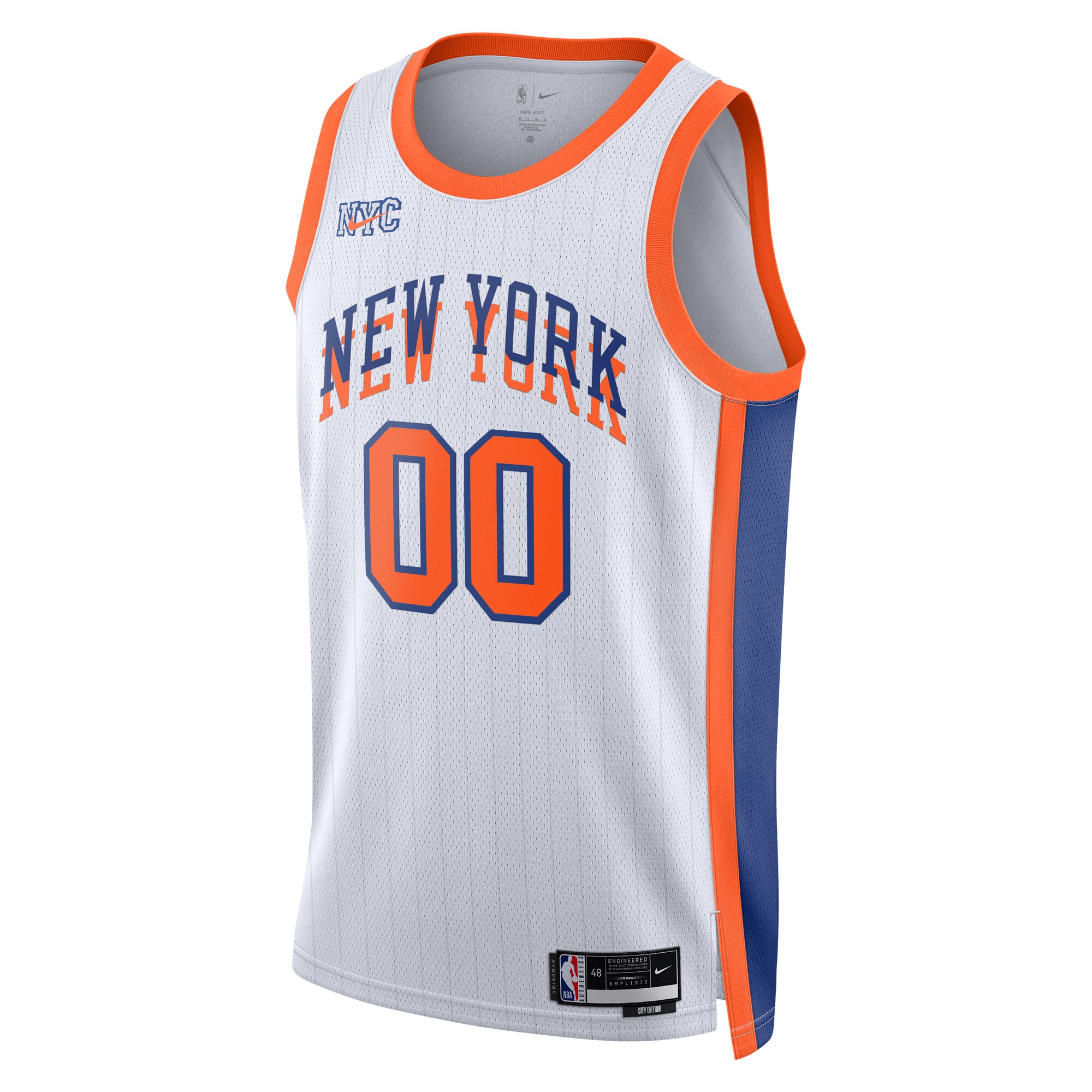 New York Knicks Nike Unisex 2024/25 Custom Swingman Jersey – City Edition – White Clowdercats