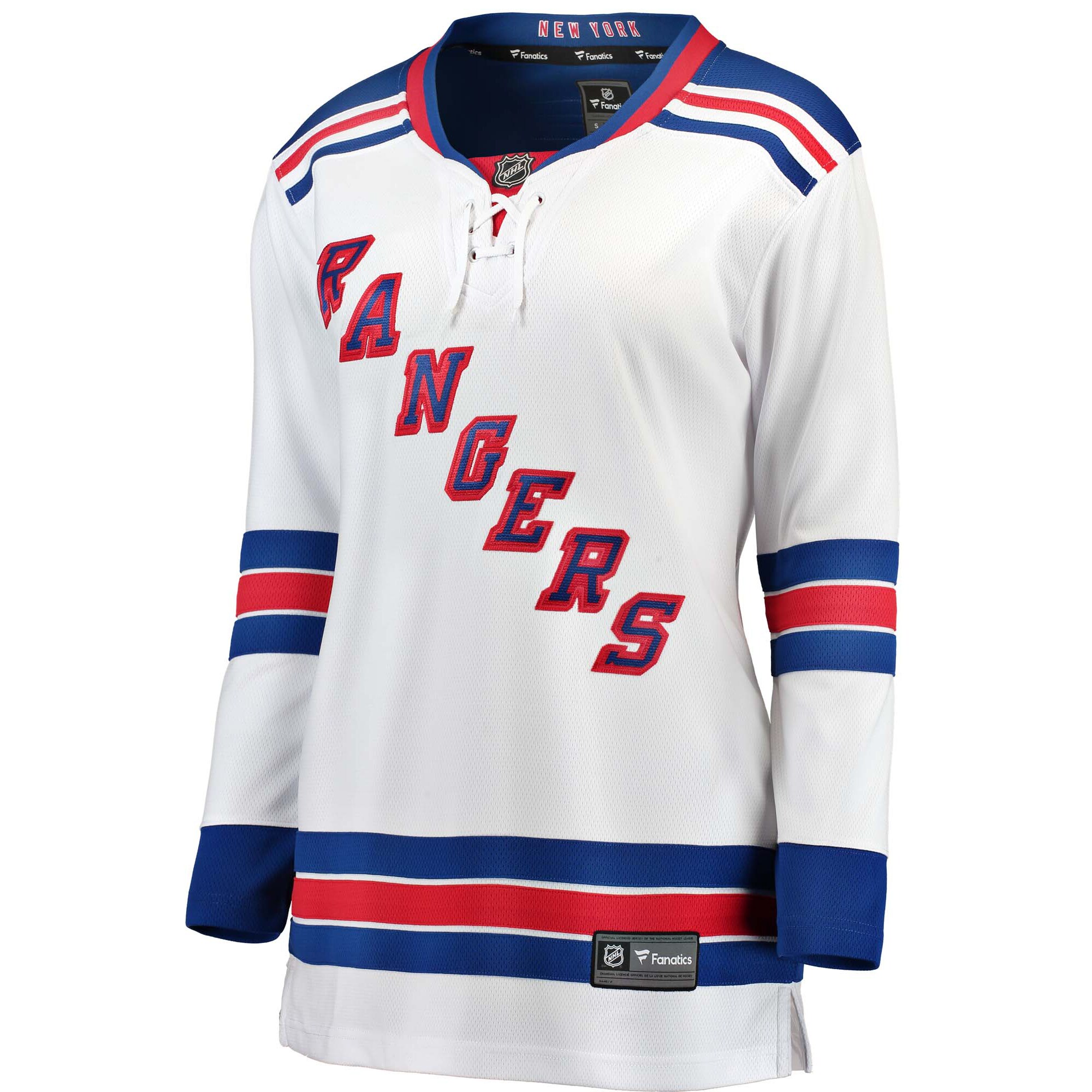 New York Rangers Fanatics Women’s Away Breakaway Jersey – White Clowdercats
