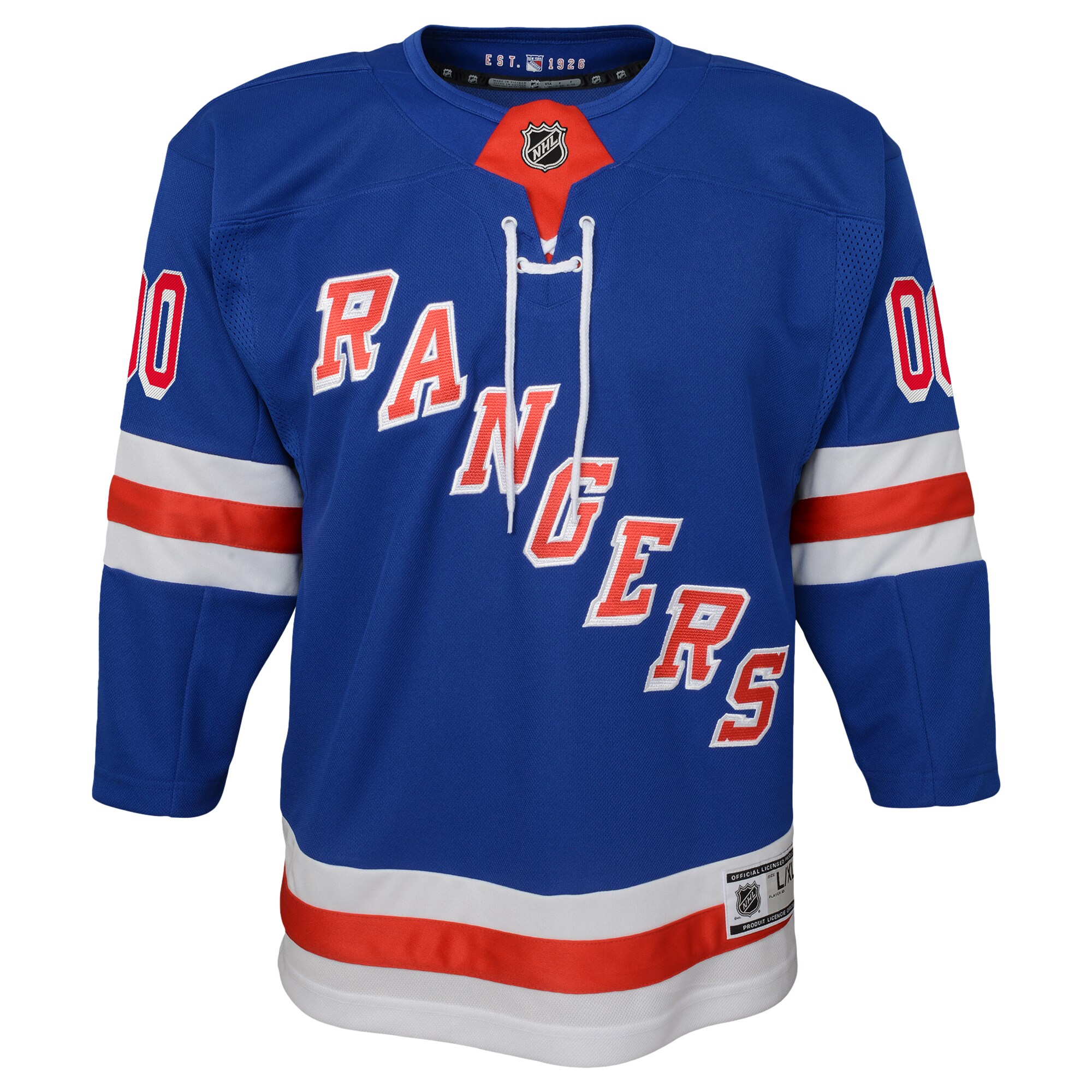 New York Rangers Youth Home Premier Custom Jersey – Blue Clowdercats