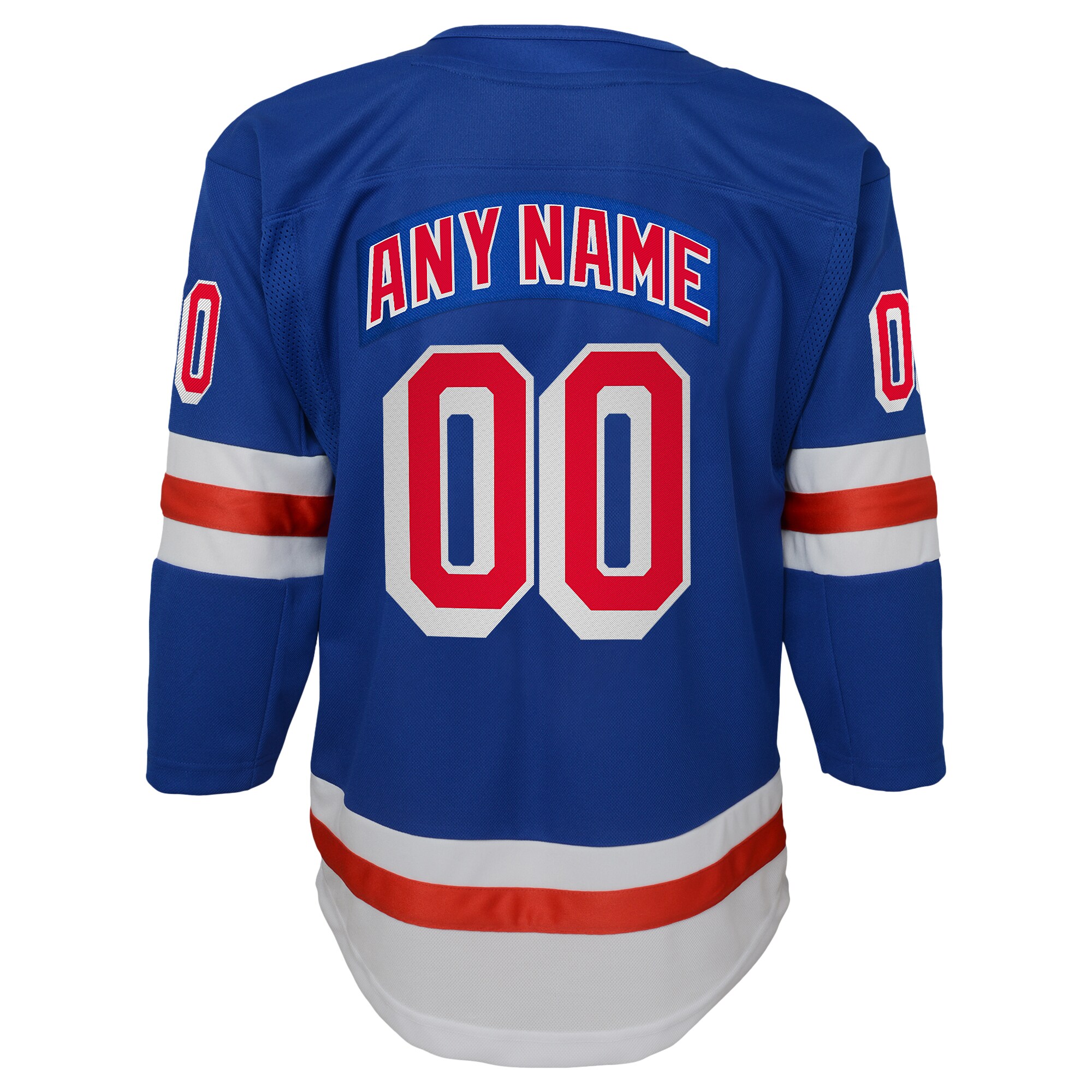 New York Rangers Youth Home Premier Custom Jersey – Blue Clowdercats