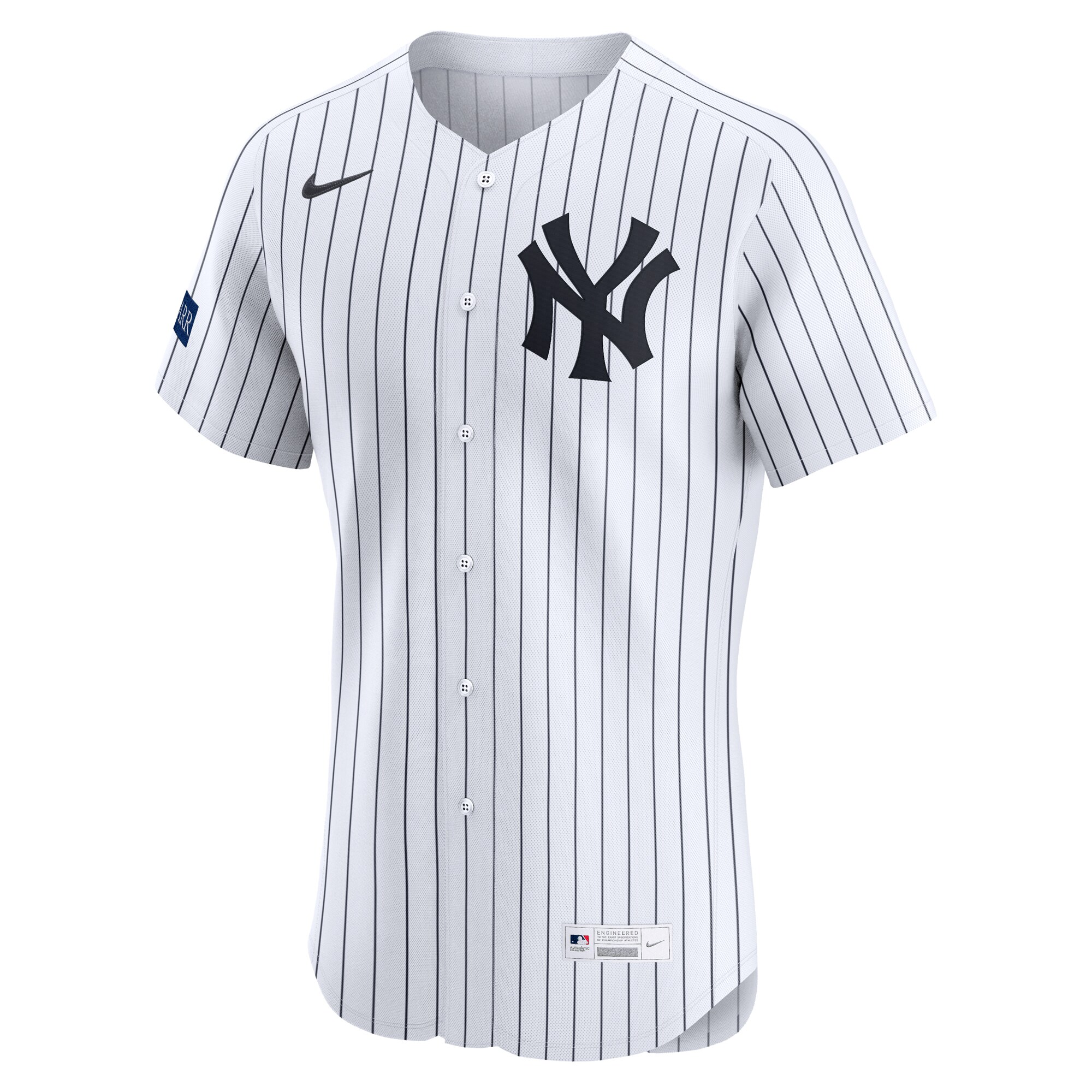New York Yankees Nike Home Elite Sponsor Patch Custom Jersey – White