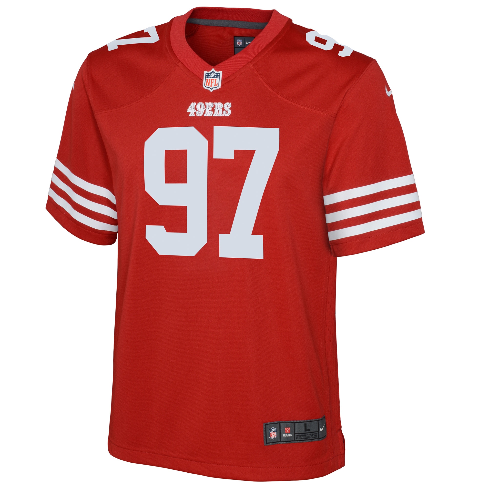 Nick Bosa San Francisco 49ers Nike Youth Game Jersey – Scarlet Clowdercats
