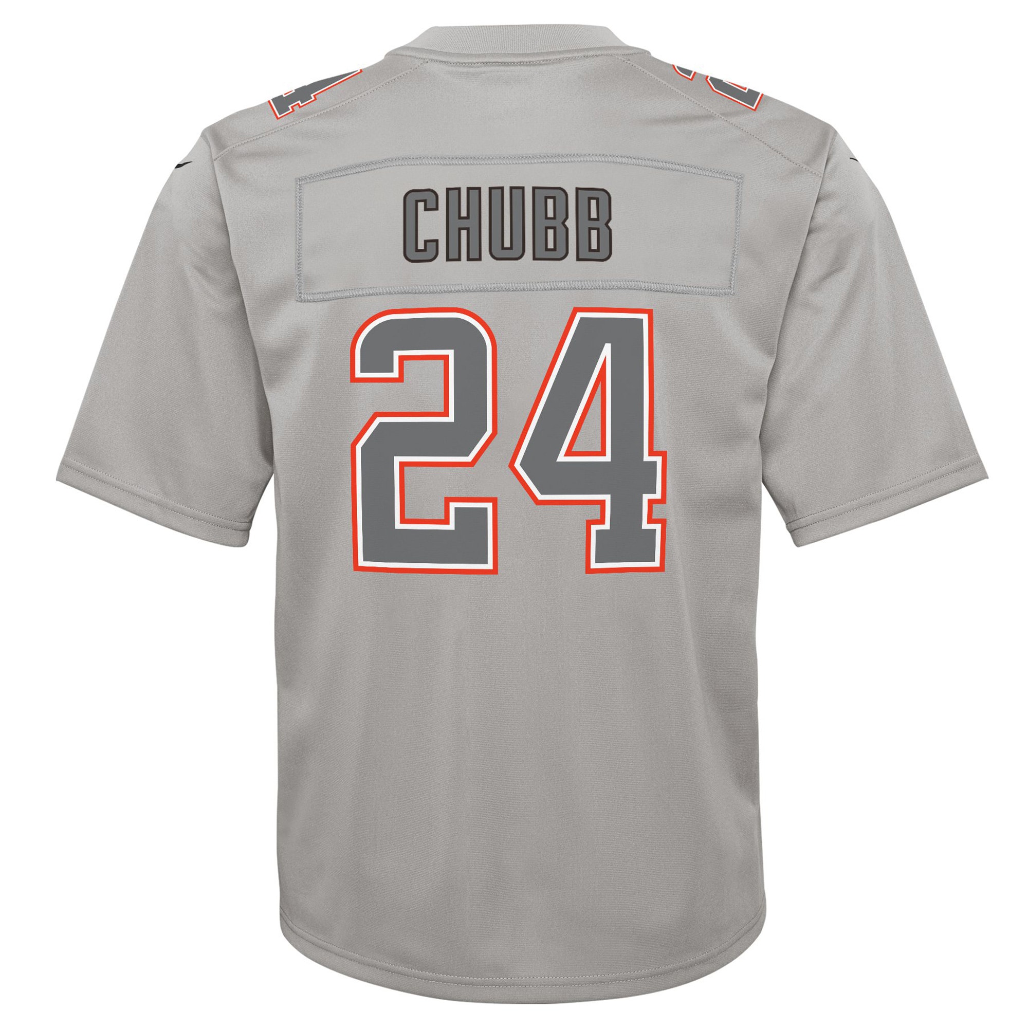 Nick Chubb Cleveland Browns Nike Youth Atmosphere Game Jersey – Gray Clowdercats