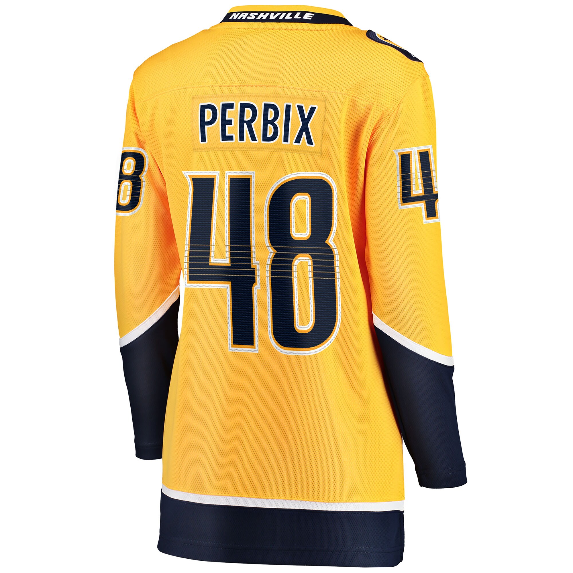 Nick Perbix Nashville Predators Fanatics Women’s Home Breakaway Jersey – Gold Clowdercats