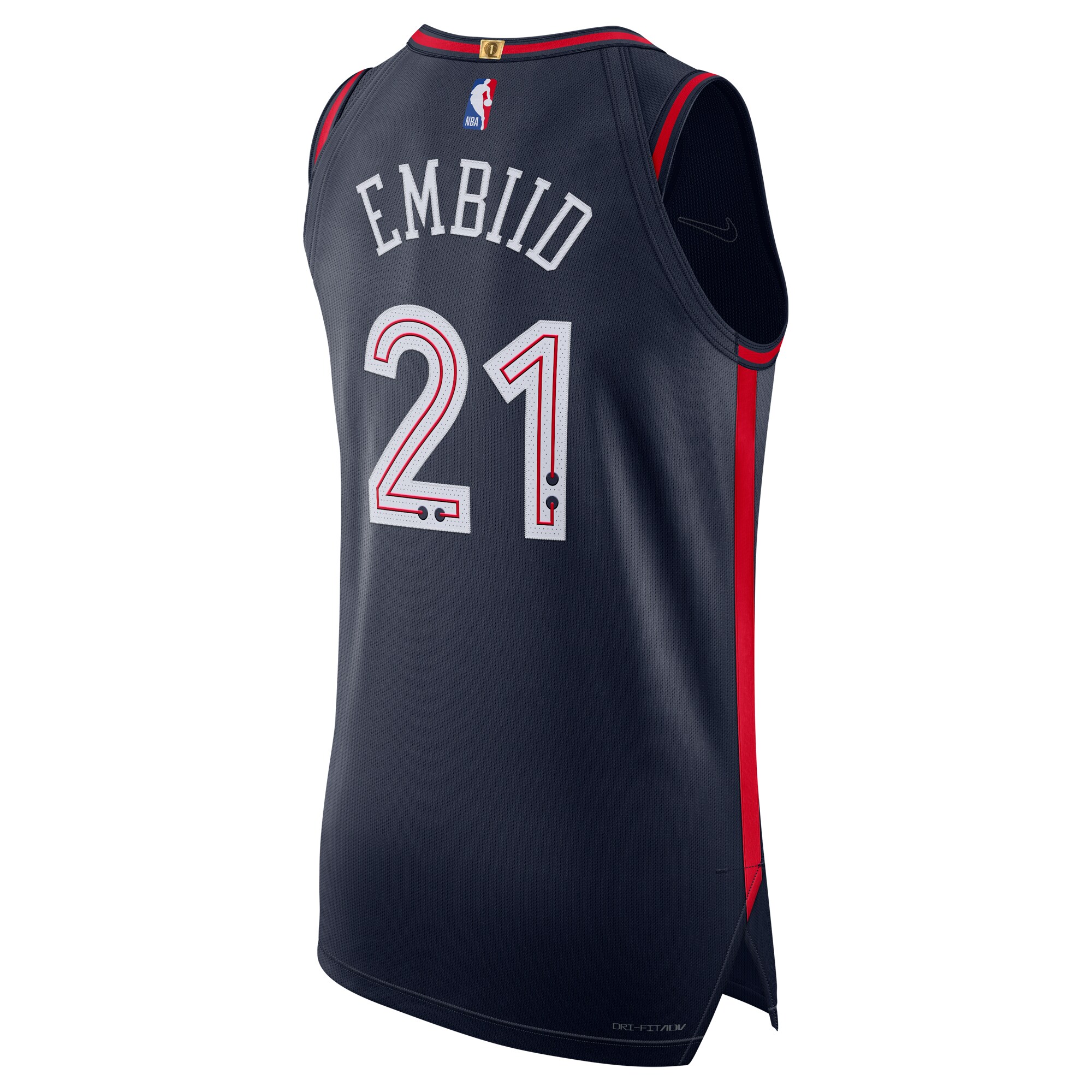 Nike Joel Embiid Philadelphia 76ers Authentic Jersey – City Edition – Navy Clowdercats
