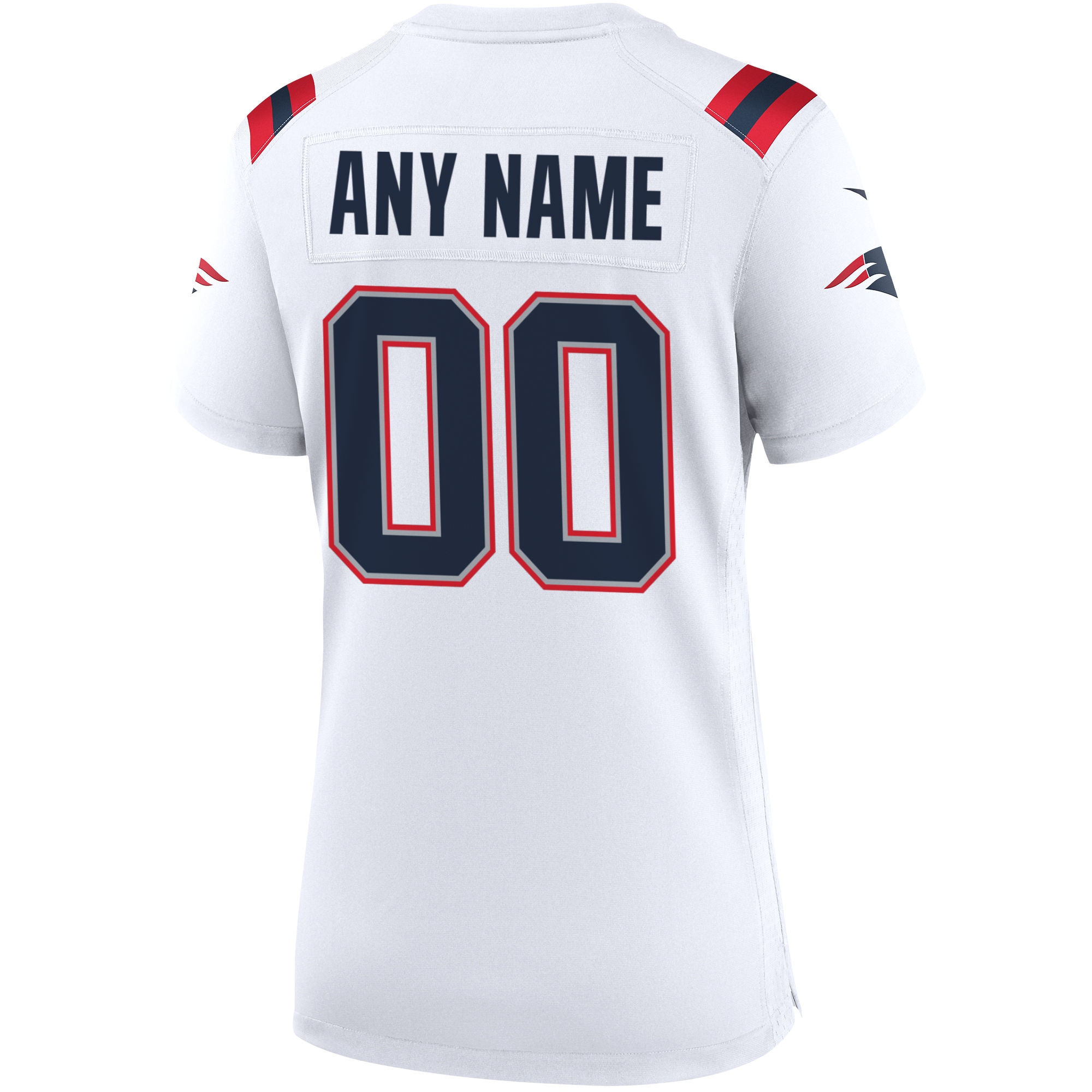 Nike New England Patriots Women’s Custom Game Jersey – White Clowdercats