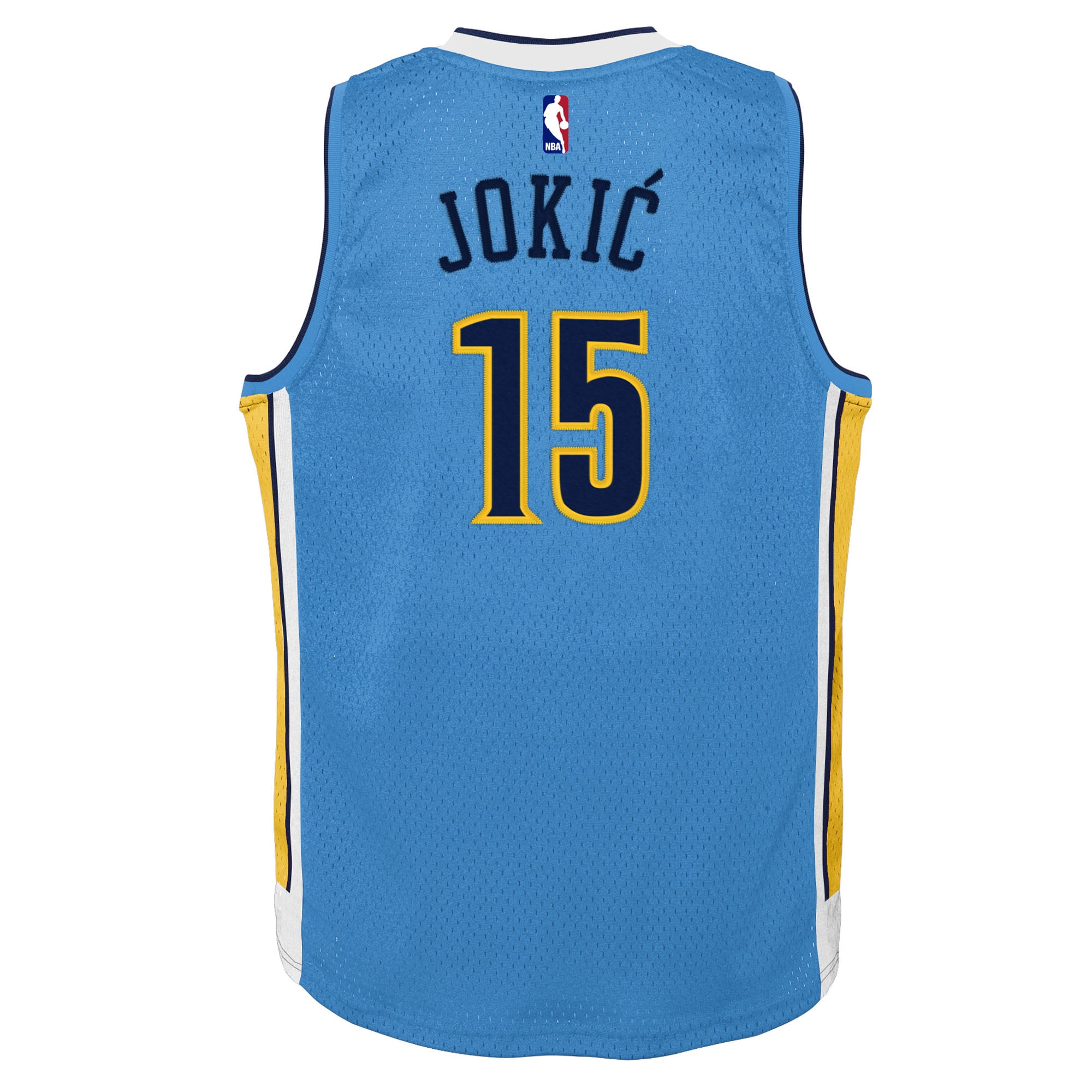 Nikola Jokic Denver Nuggets Mitchell & Ness Youth 2016/17 Hardwood Classics Swingman Jersey – Light Blue Clowdercats