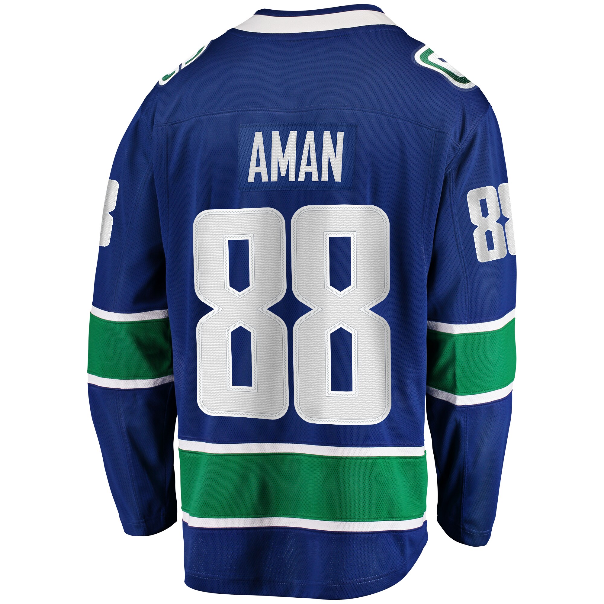 Nils Aman Vancouver Canucks Fanatics Home Premier Breakaway Player Jersey – Blue Clowdercats