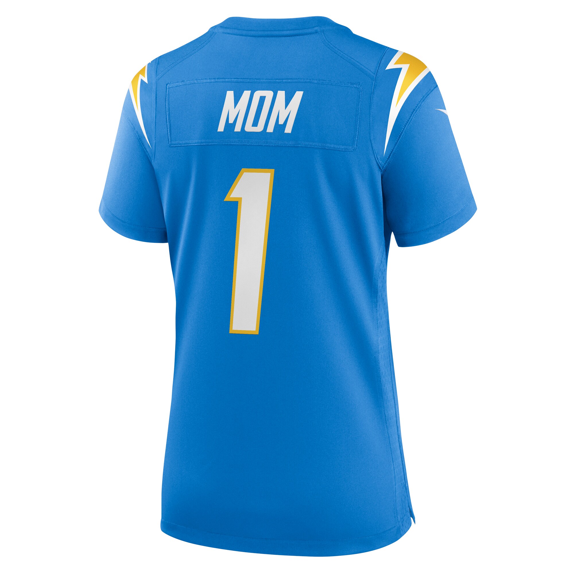 Number 1 Mom Los Angeles Chargers Nike Women’s Game Jersey – Powder Blue Clowdercats