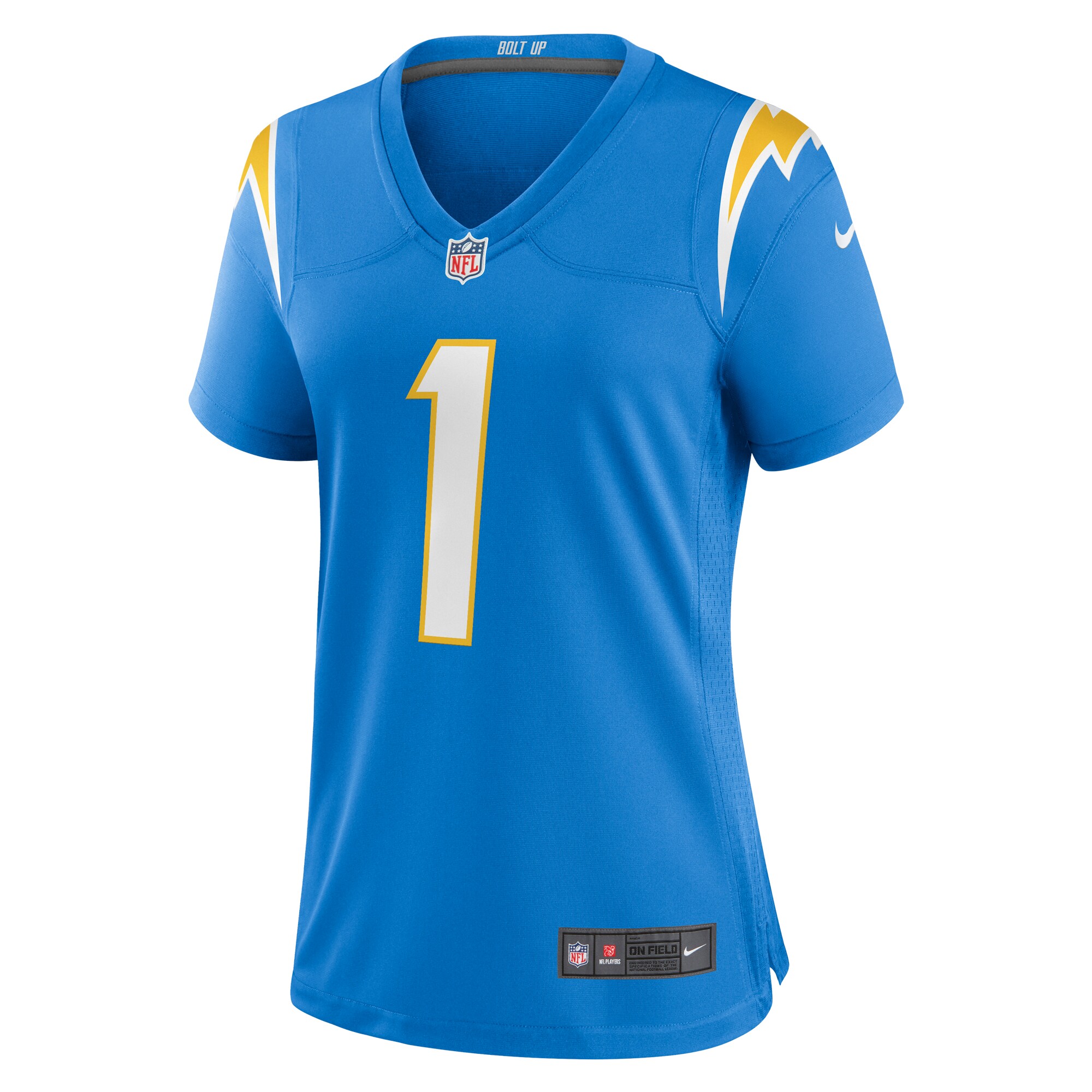Number 1 Mom Los Angeles Chargers Nike Women’s Game Jersey – Powder Blue Clowdercats