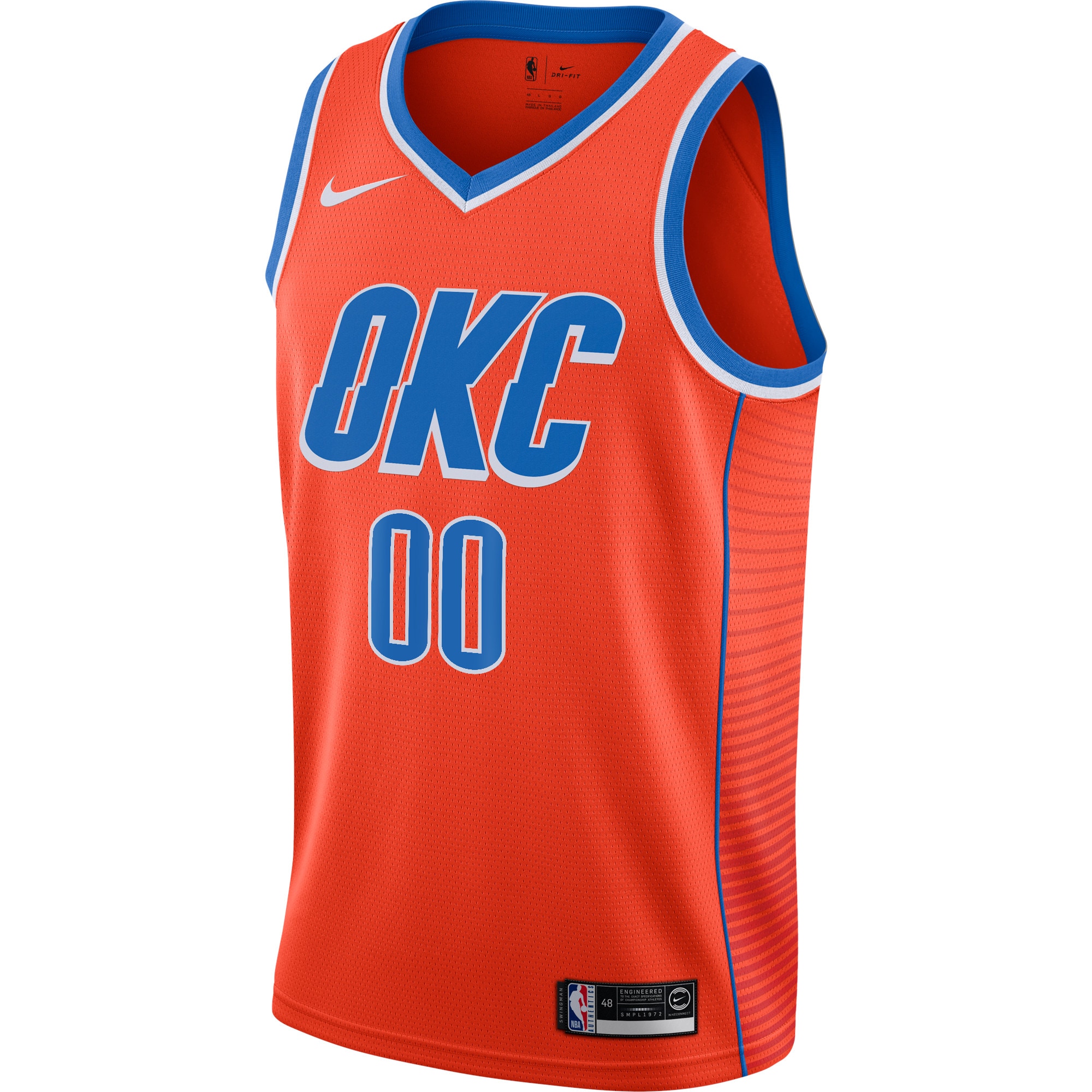 Oklahoma City Thunder Jordan Brand Swingman Custom Jersey – Statement Edition – Orange Clowdercats