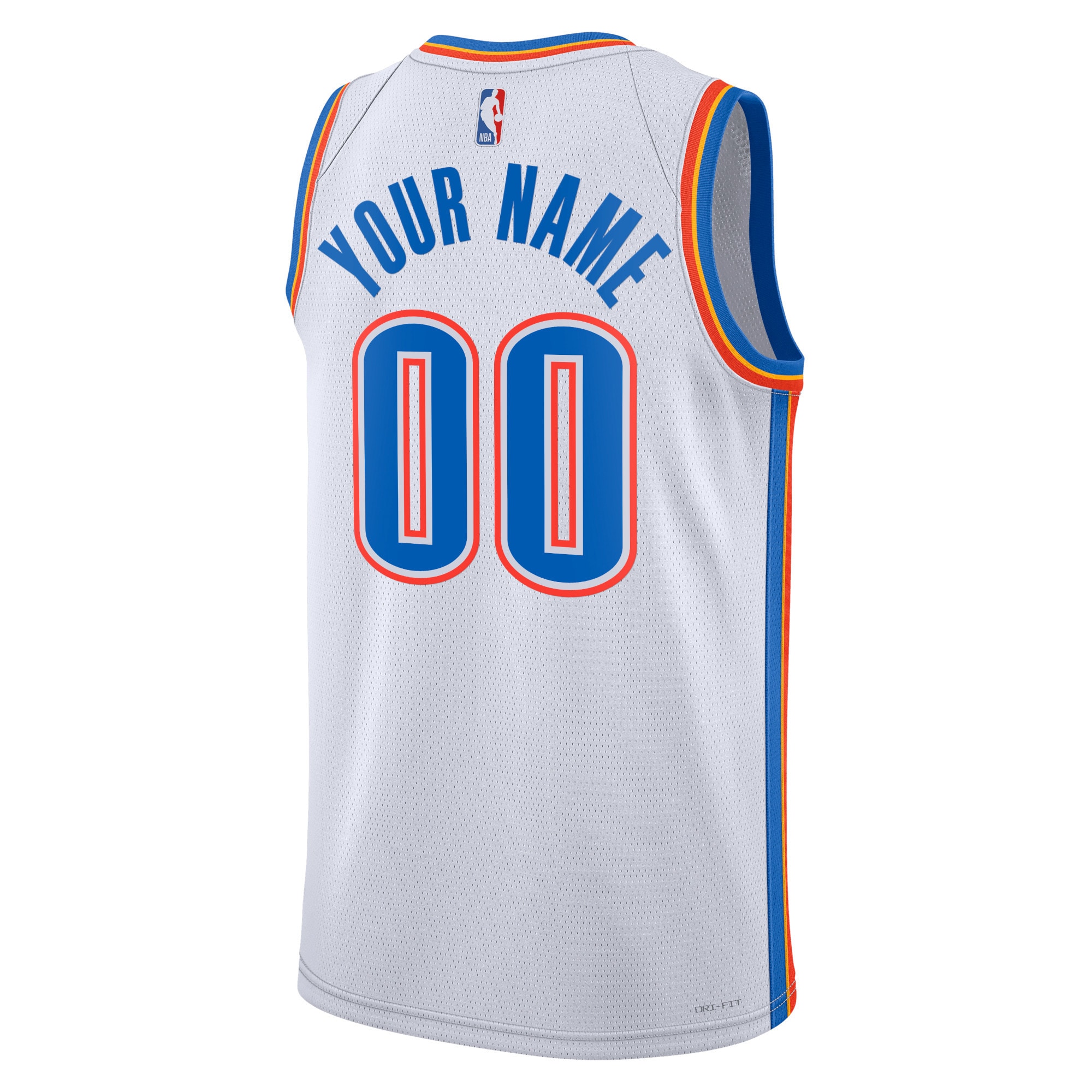 Oklahoma City Thunder Nike Unisex Swingman Custom Jersey White – Association Edition Clowdercats