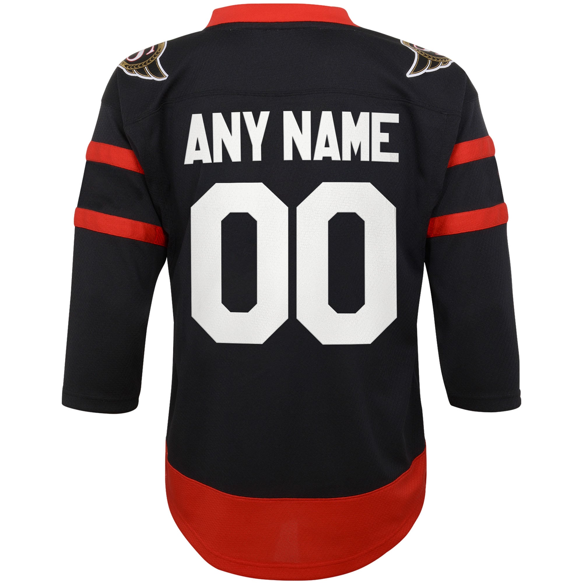 Ottawa Senators Youth Home Replica Custom Jersey – Black Clowdercats