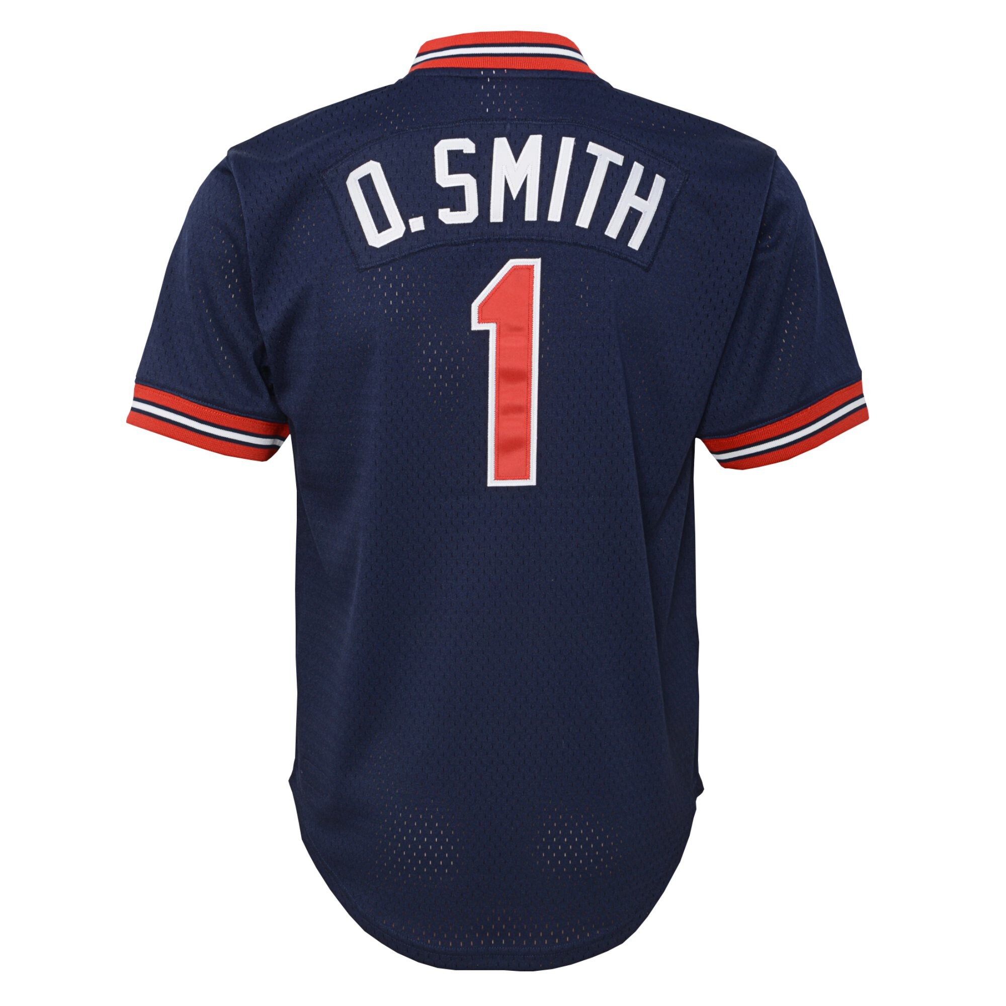 Ozzie Smith St. Louis Cardinals Mitchell & Ness Youth Cooperstown Collection Mesh Batting Practice Jersey – Navy