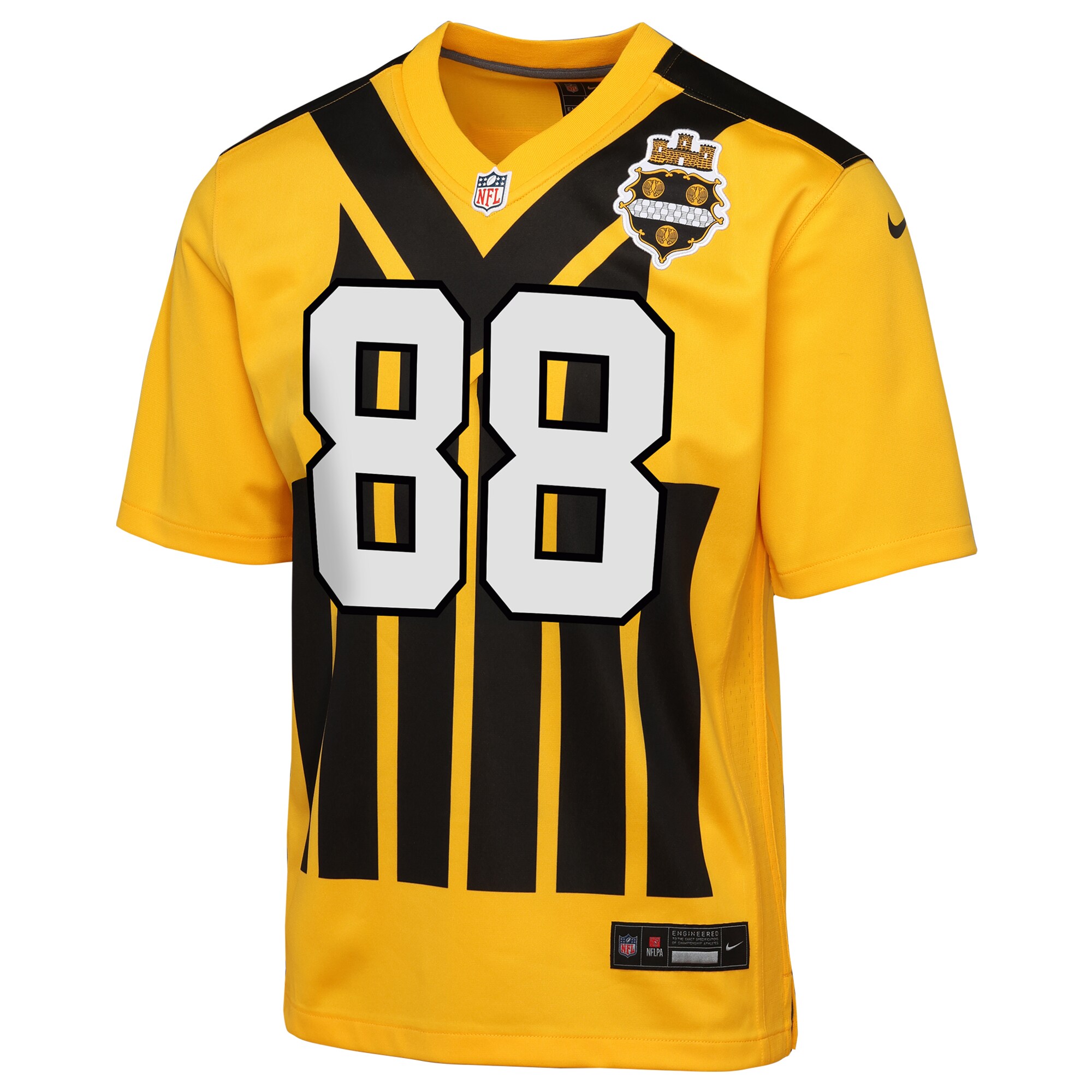 Pat Freiermuth Pittsburgh Steelers Nike Youth Alternate 1933 Throwback Game Jersey – Gold Clowdercats
