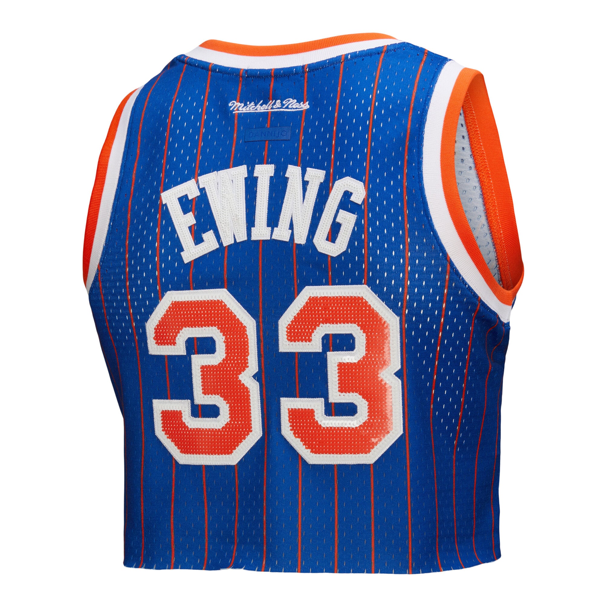 Patrick Ewing New York Knicks Mitchell & Ness x DANNIJO Women’s Fashion Cropped Basketball Jersey – Royal Clowdercats