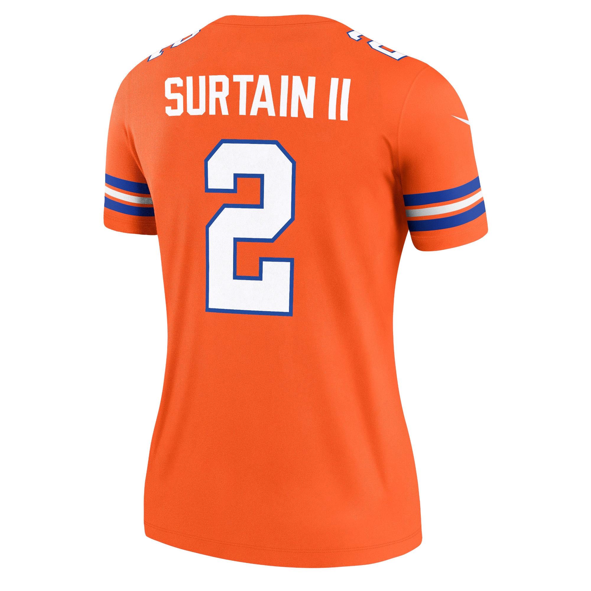 Patrick Surtain II Denver Broncos Nike Women’s Alternate Legend Player Performance Top – Mile High Collection 1977 Throwback Orange Clowdercats