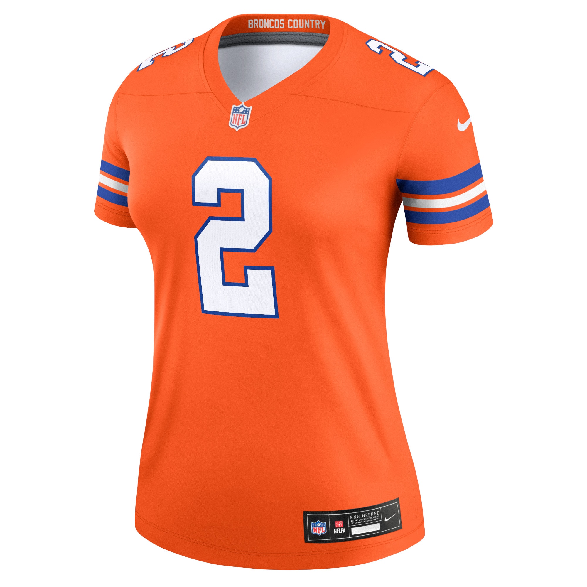 Patrick Surtain II Denver Broncos Nike Women’s Alternate Legend Player Performance Top – Mile High Collection 1977 Throwback Orange Clowdercats